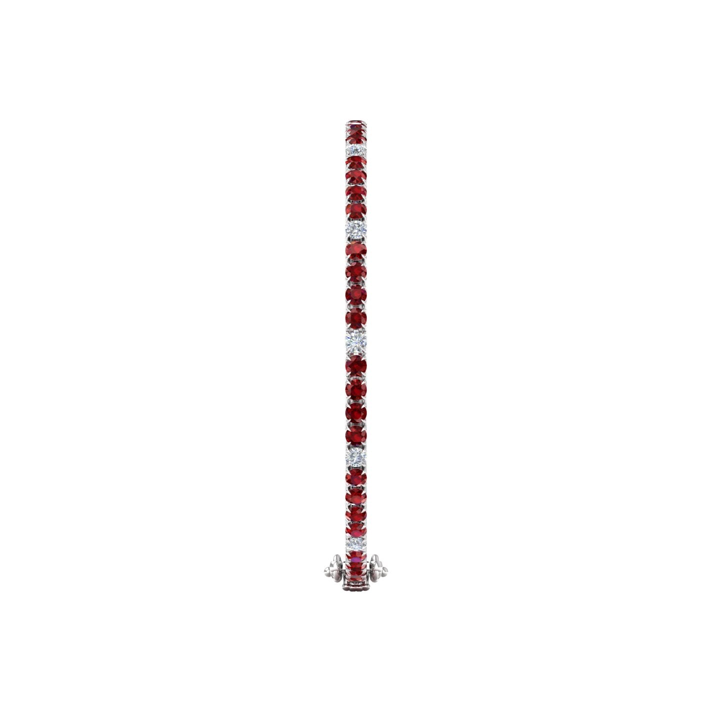 Ruby and Diamond Alternating Tennis Bracelet