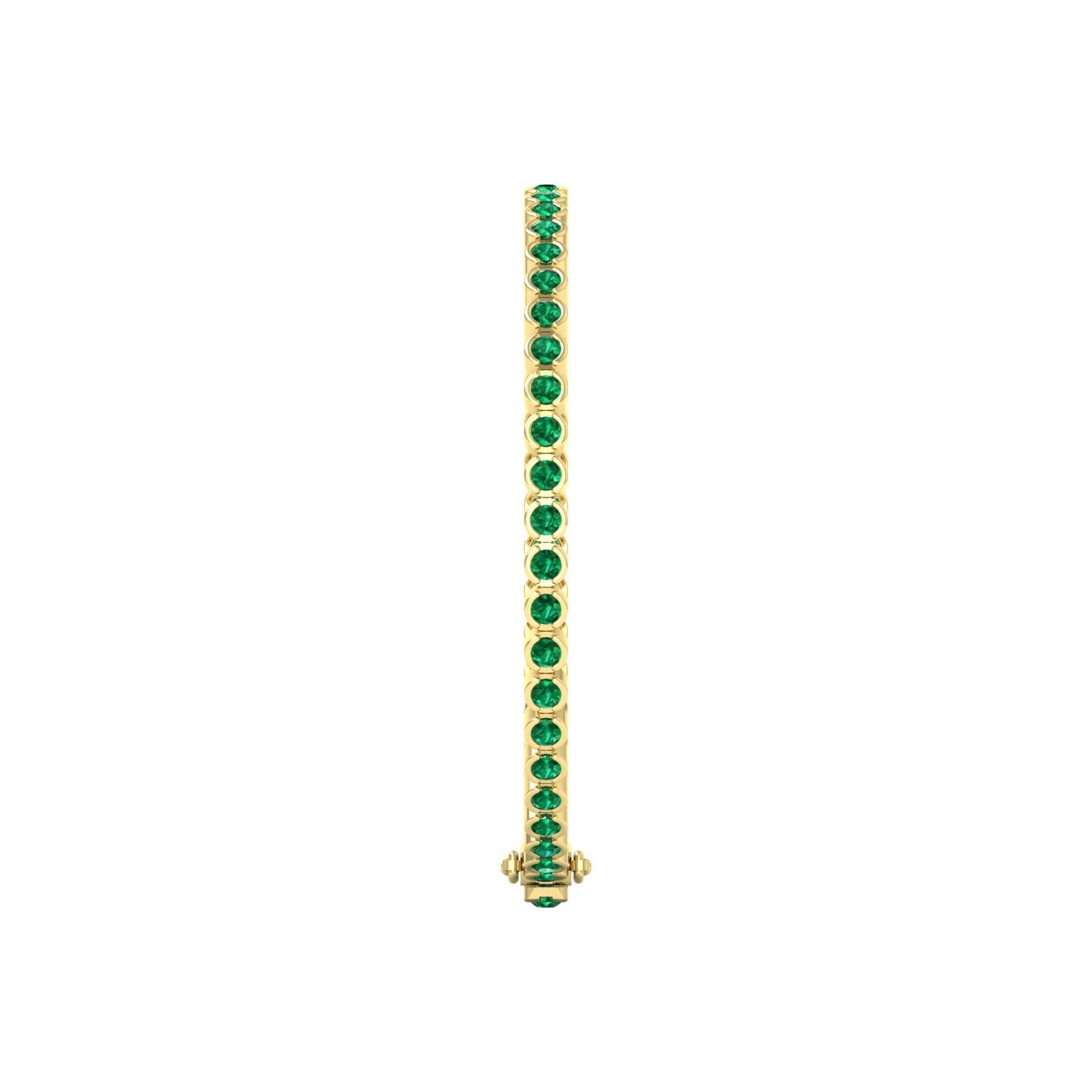 Emerald Bezel Tennis Bracelet