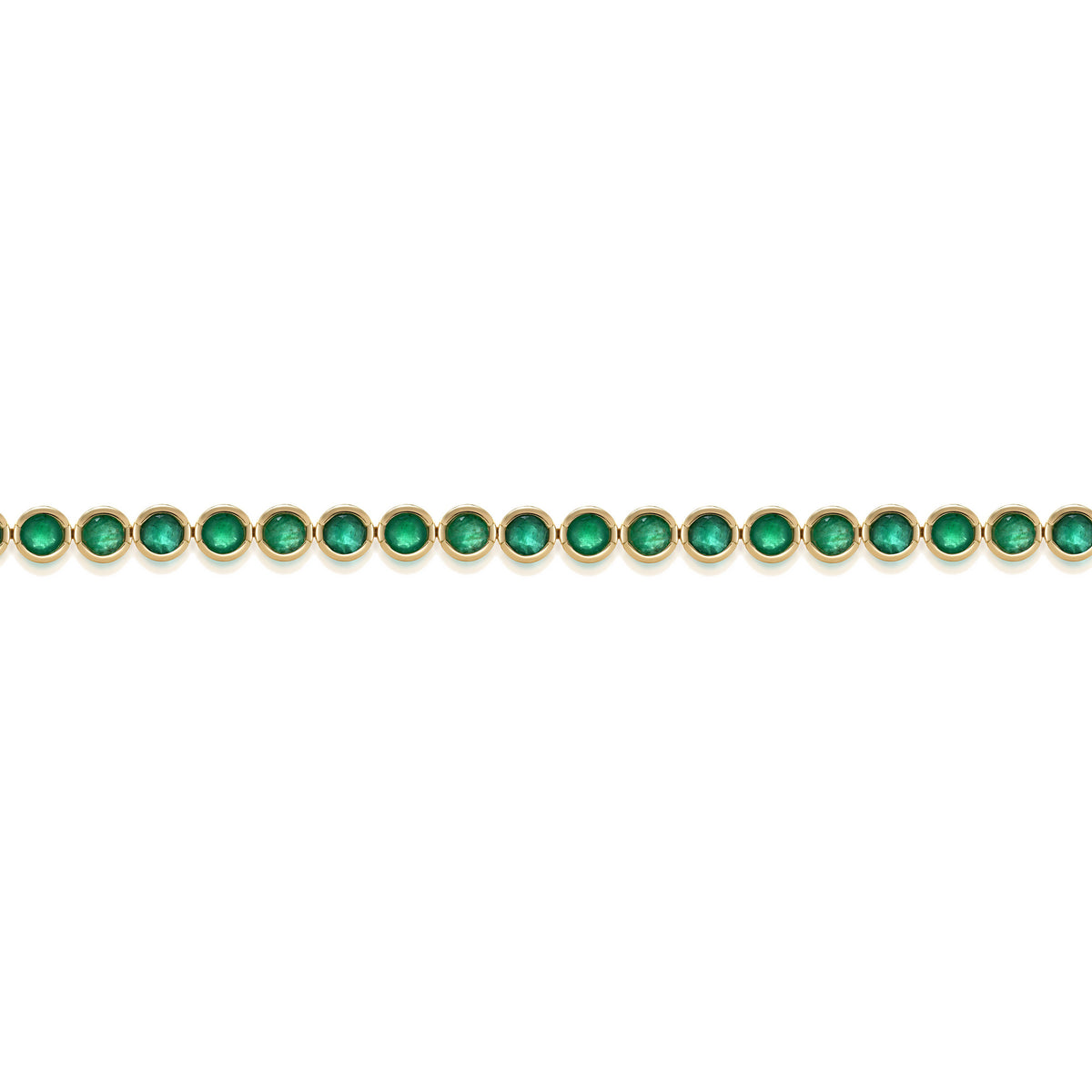 Emerald Bezel Tennis Bracelet