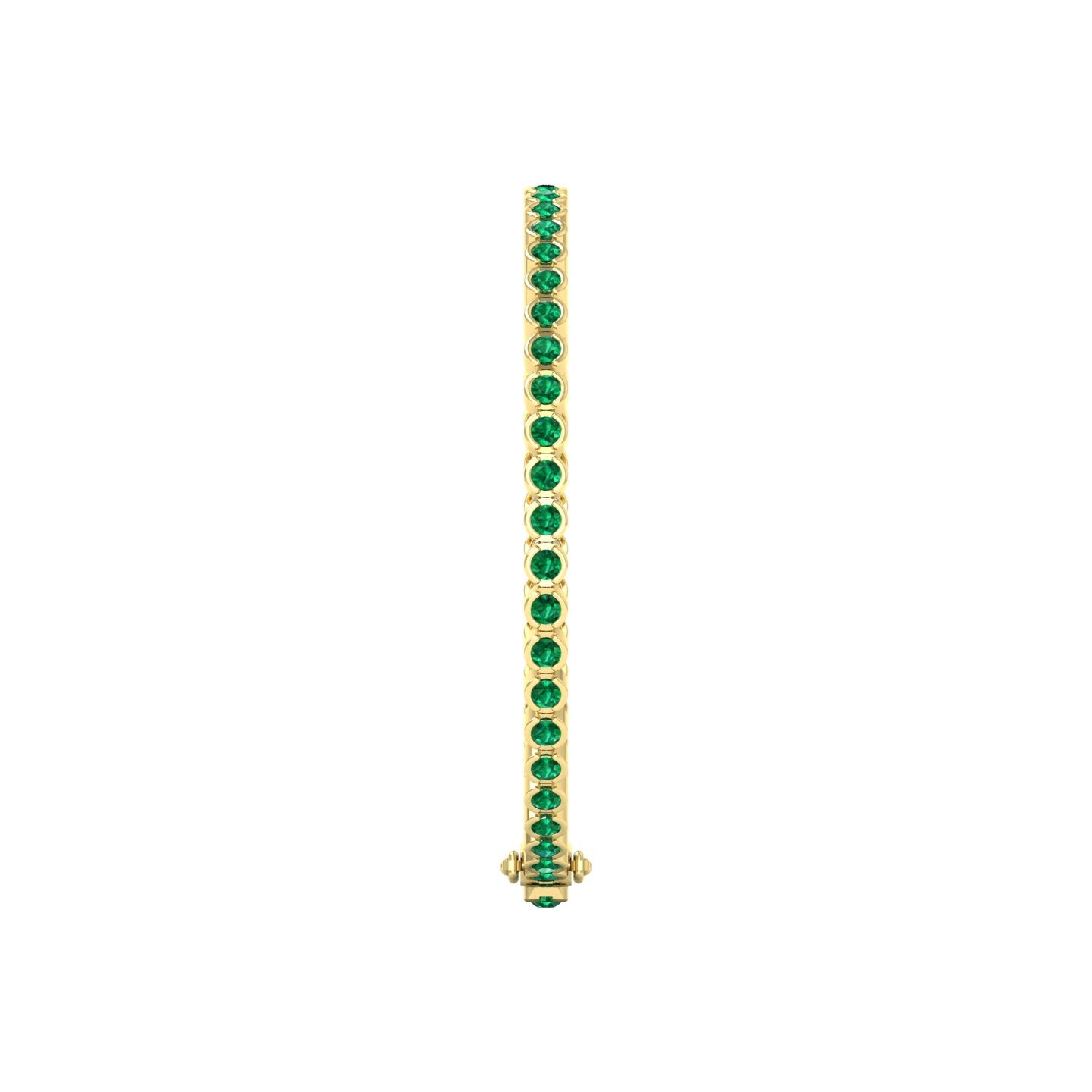Emerald and Diamond Half and Half Bezel Bracelet