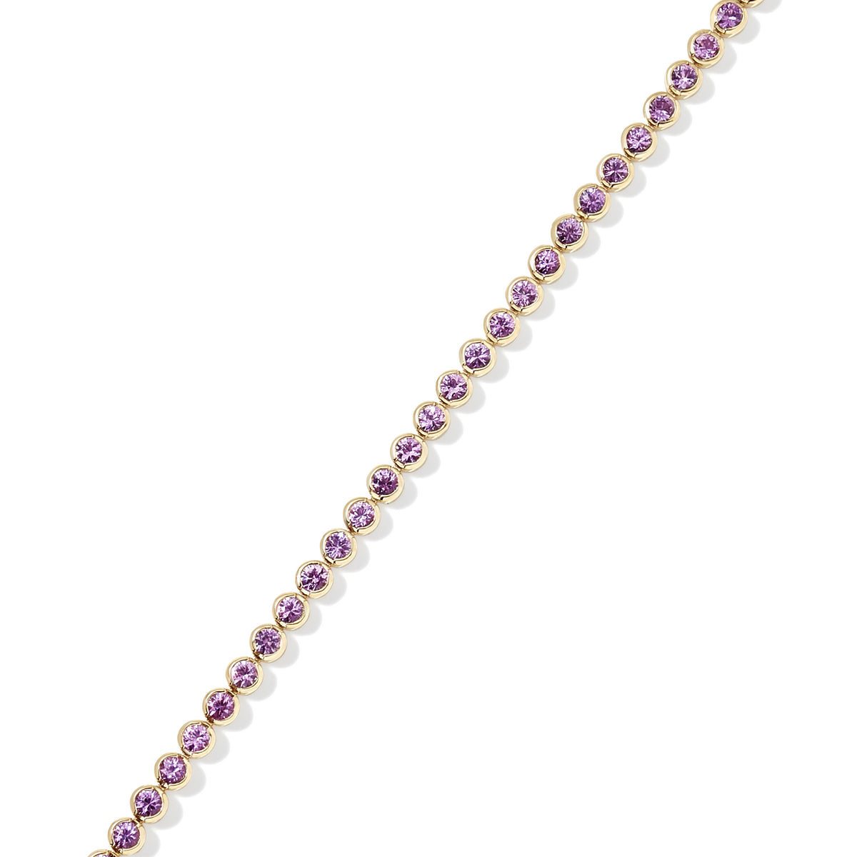Pink Sapphire Bezel Tennis Bracelet