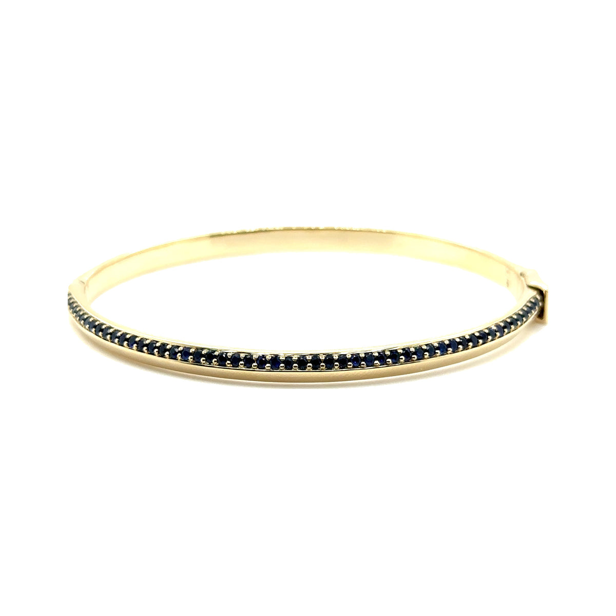 Blue Sapphire Knife Edge Bangle