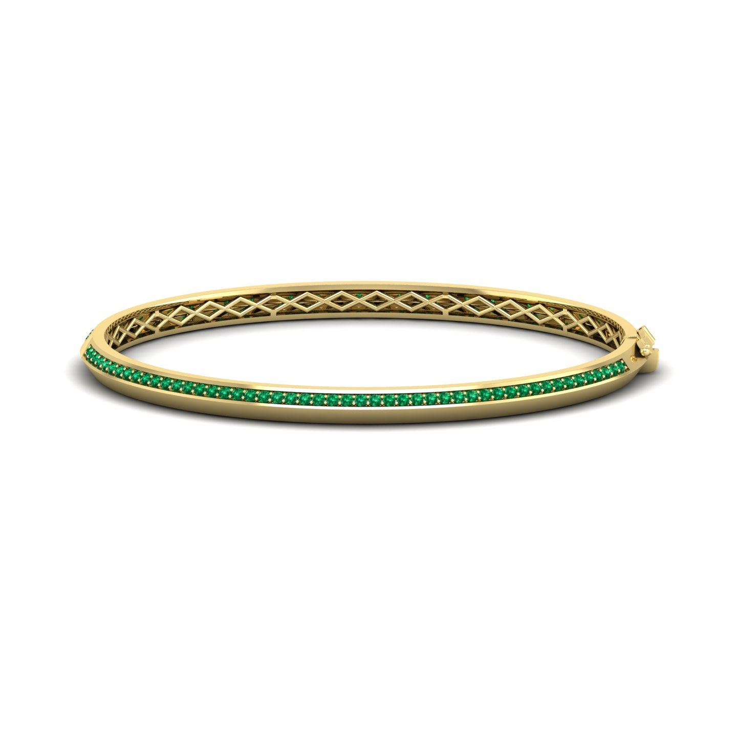 Emerald Knife Edge Bangle