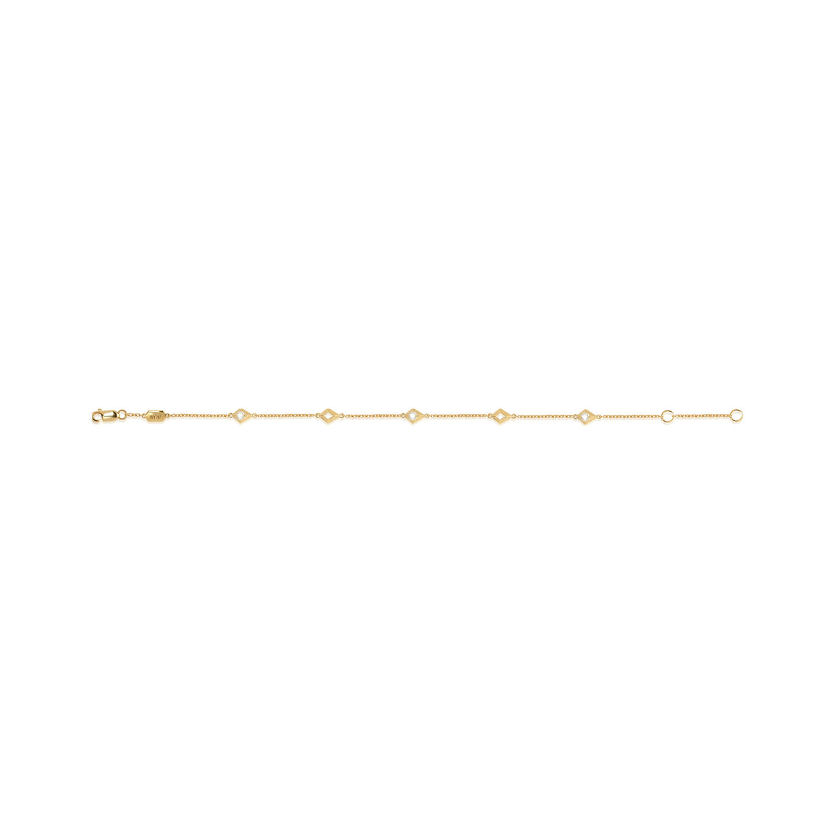 Diamond Station Chain Bracelet
