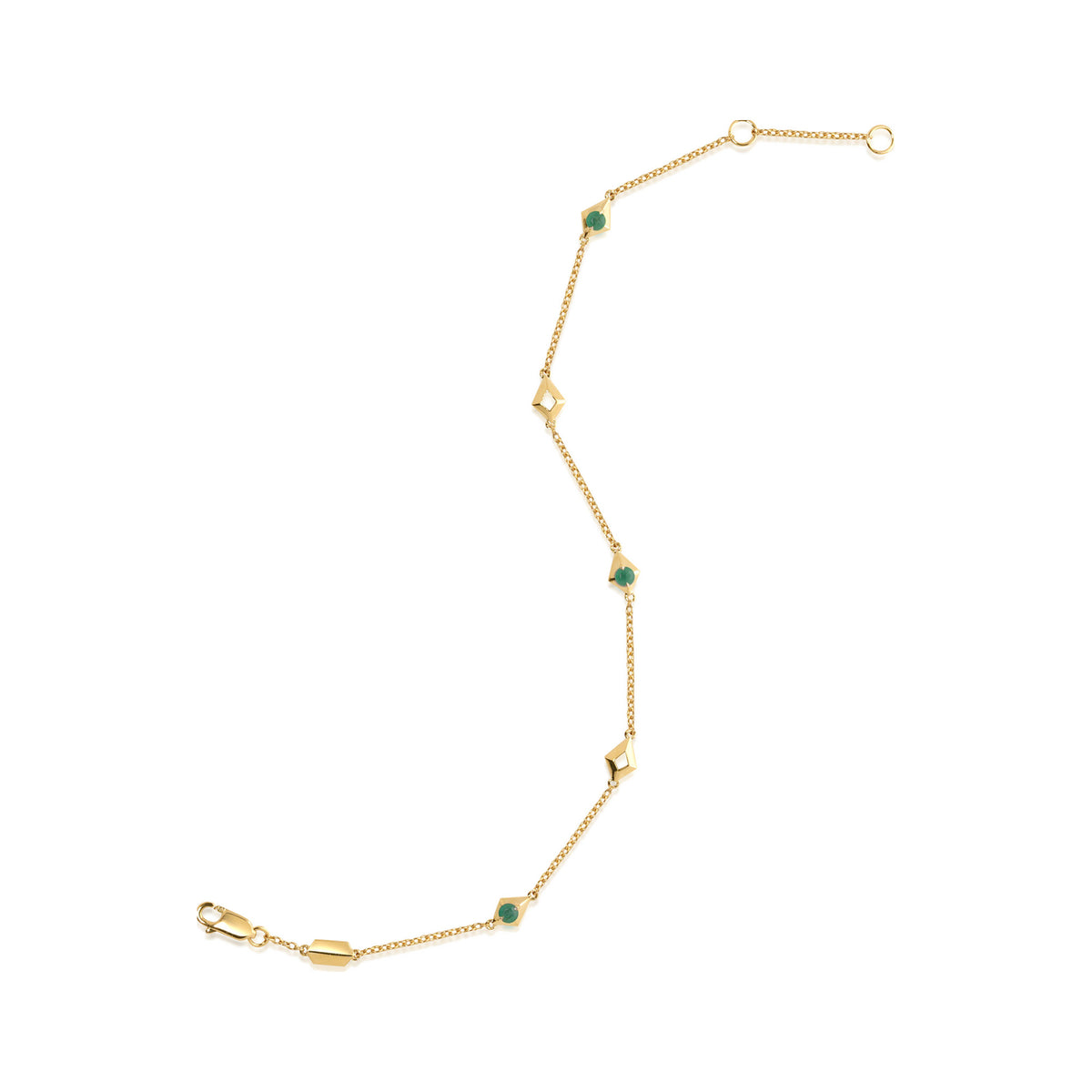 Emerald Station Chain Bracelet