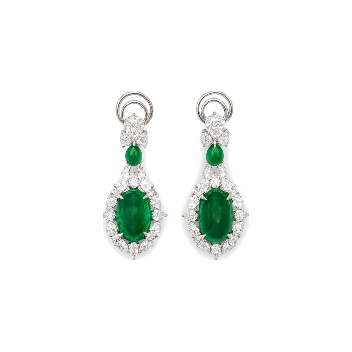 Emerald and Diamond Earrings