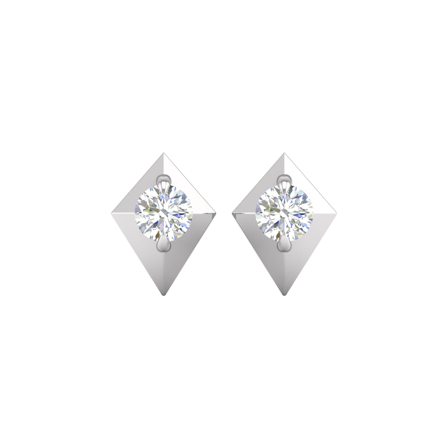 Diamond Geometric Stud Earrings