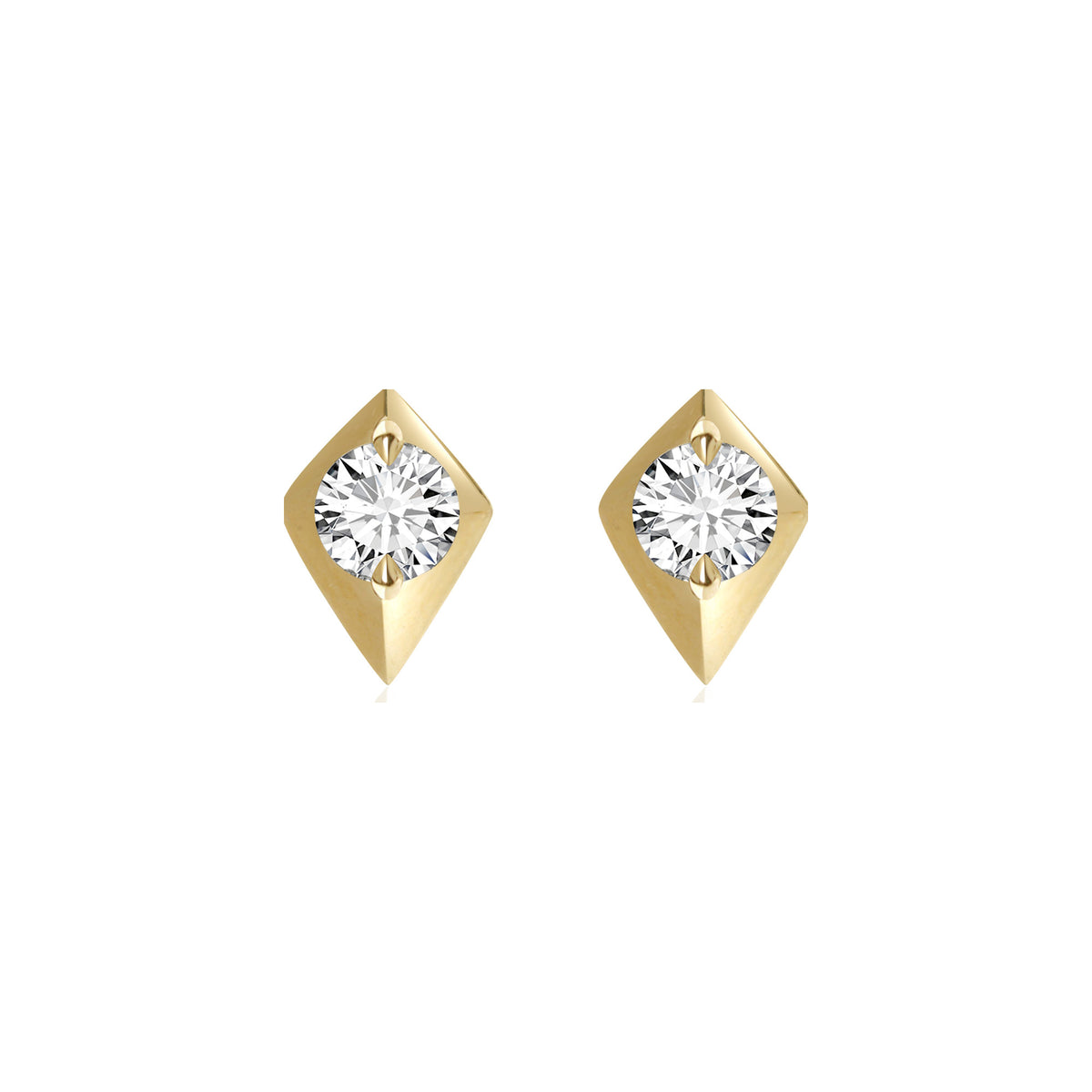 Diamond Geometric Stud Earrings