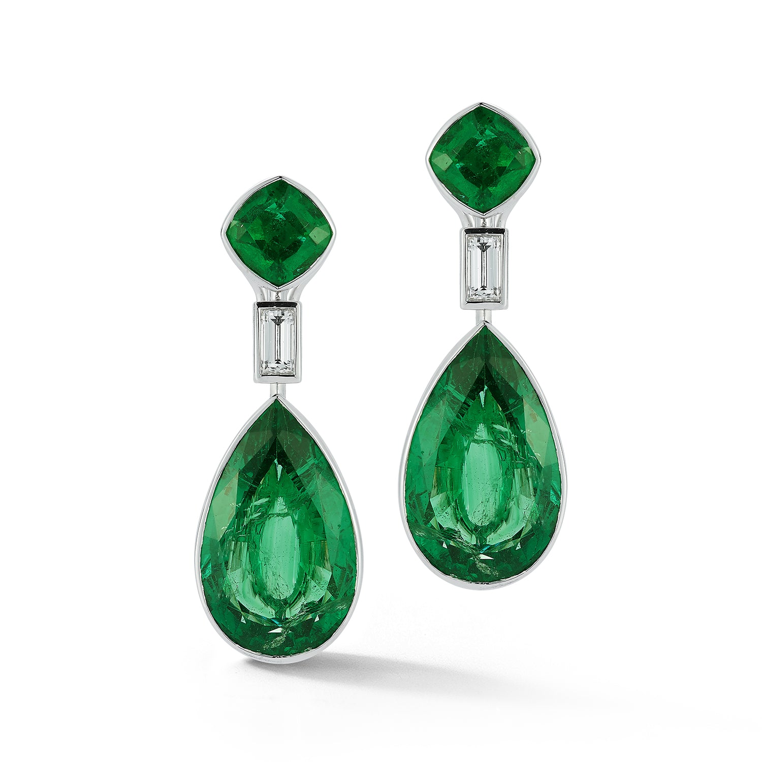 Emerald and Diamond Earrings