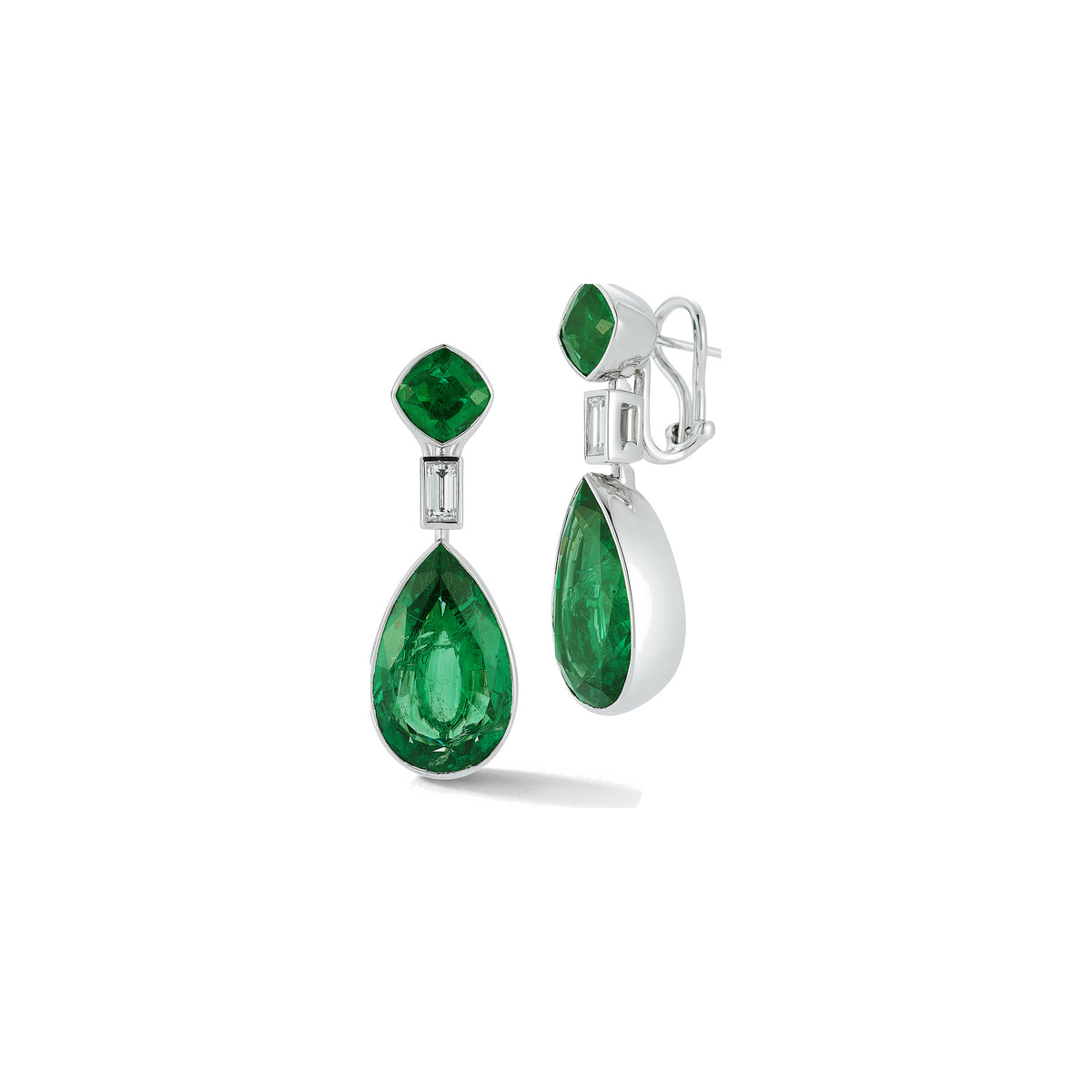 Emerald and Diamond Earrings