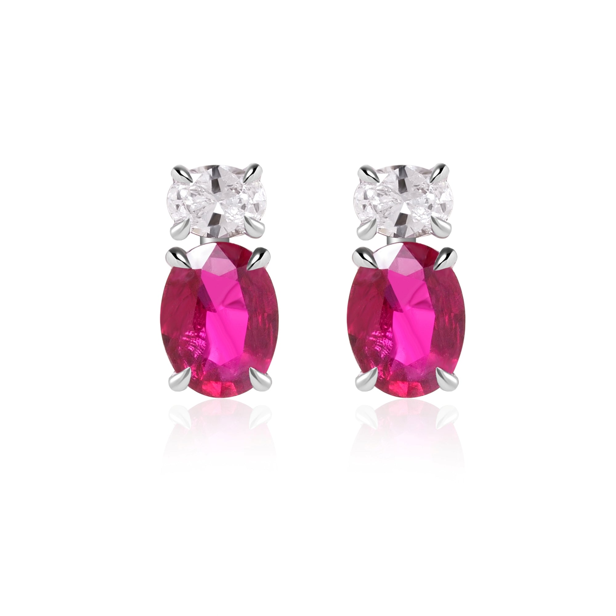 Ruby and Diamond Earrings