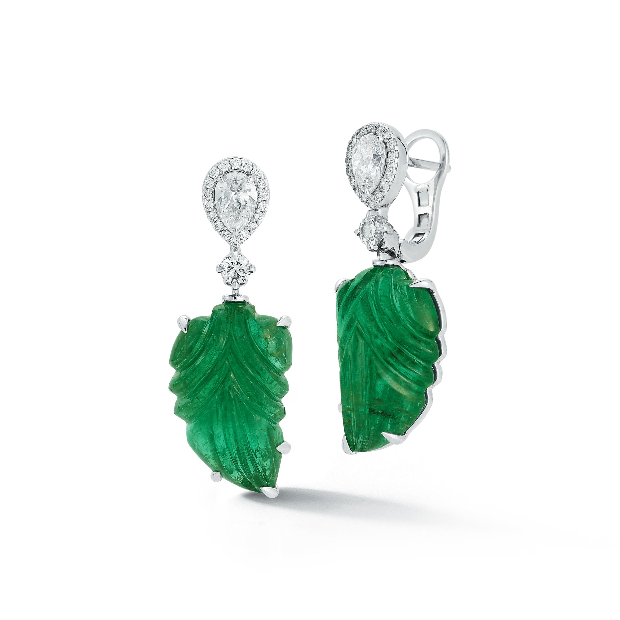 Emerald and Diamond Earrings