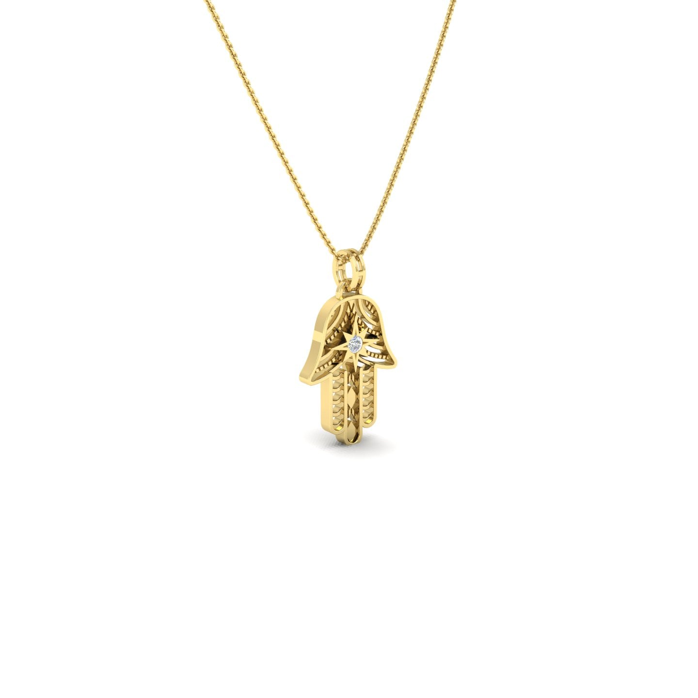 Diamond Hamza Necklace