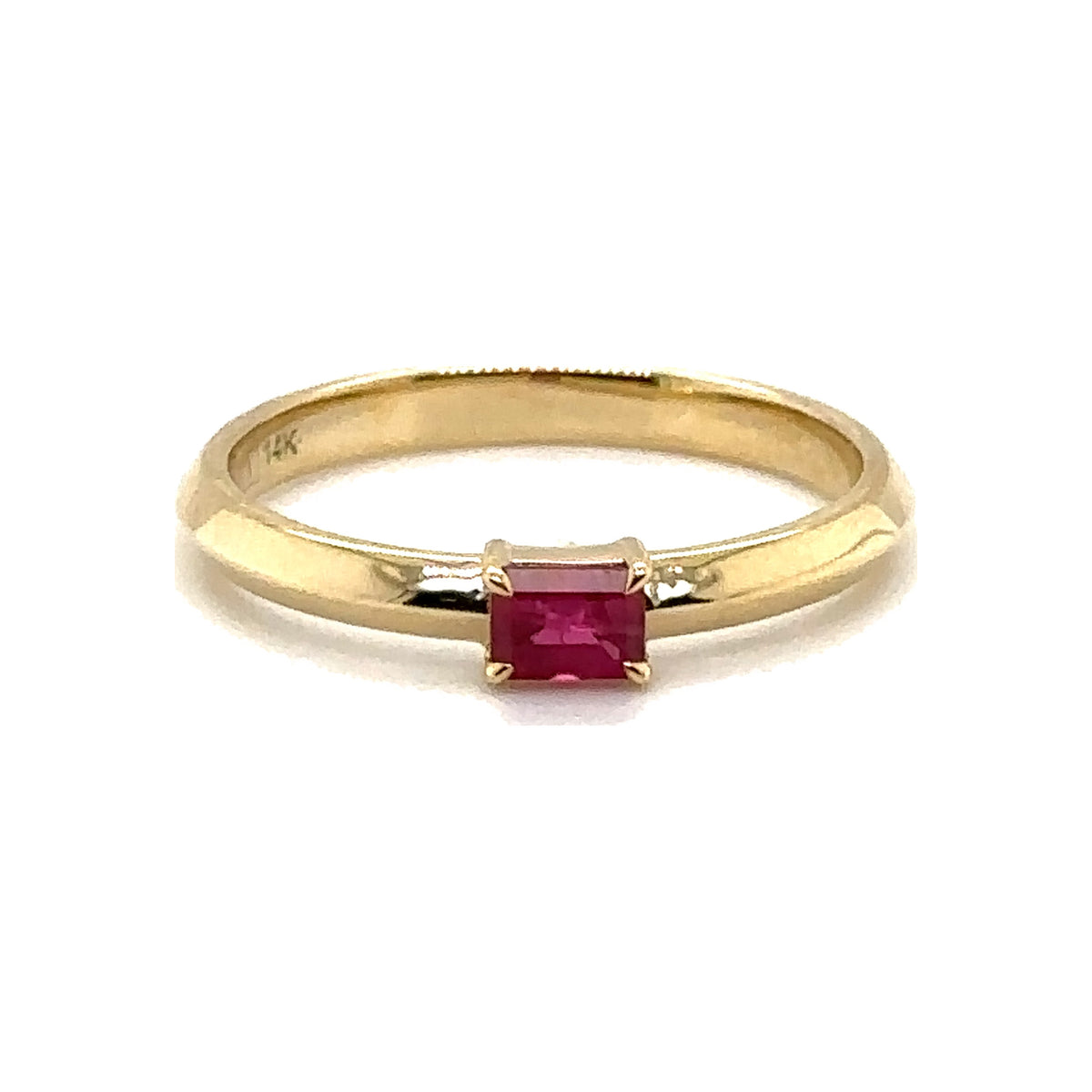 Ruby Solitaire Petite Ring
