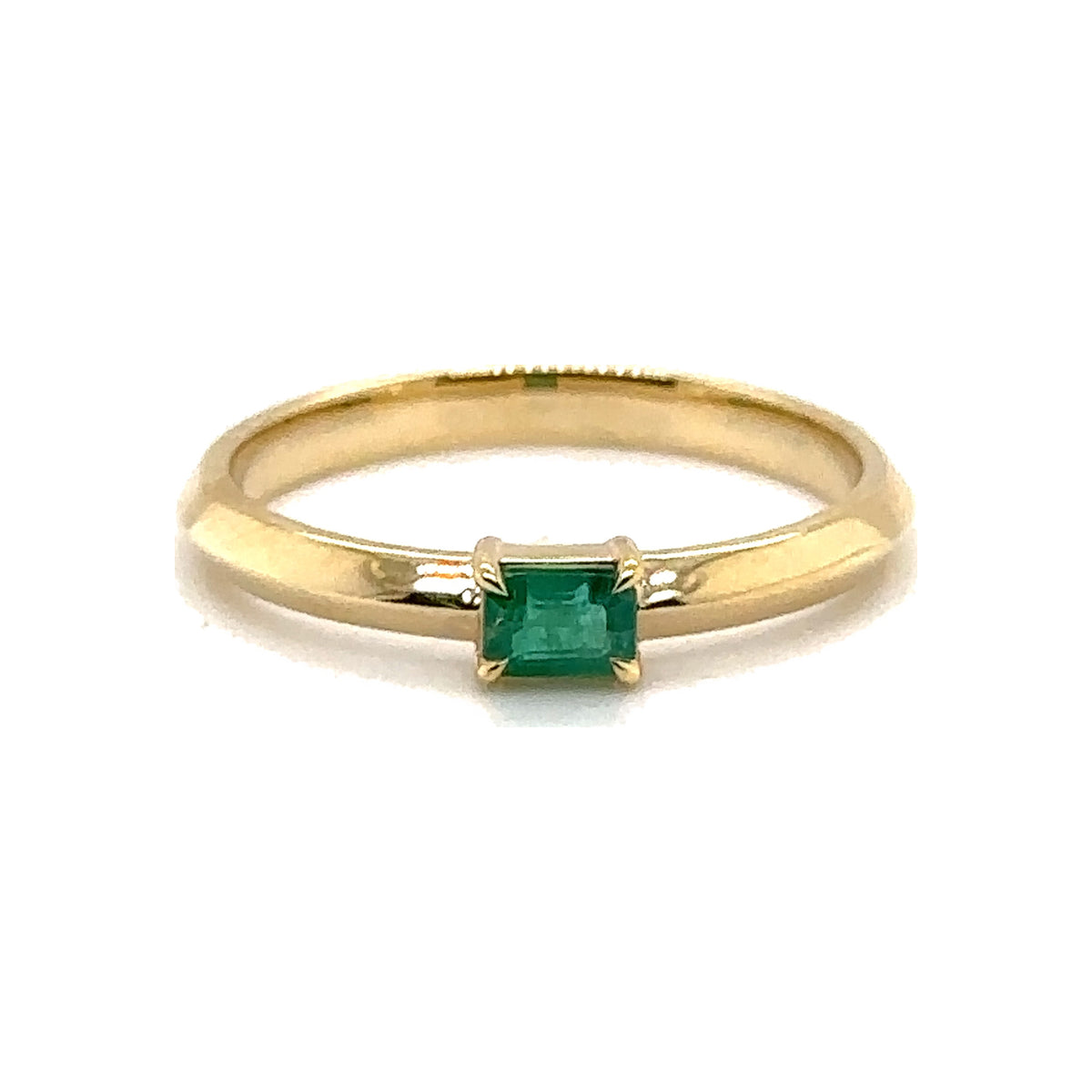 Emerald Solitaire Petite Ring