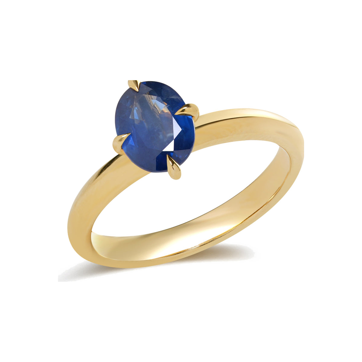 Blue Sapphire Solitaire Ring