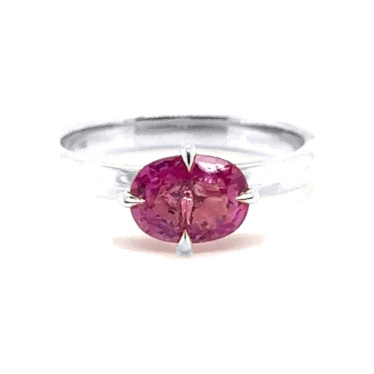 Pink Sapphire Solitaire Ring