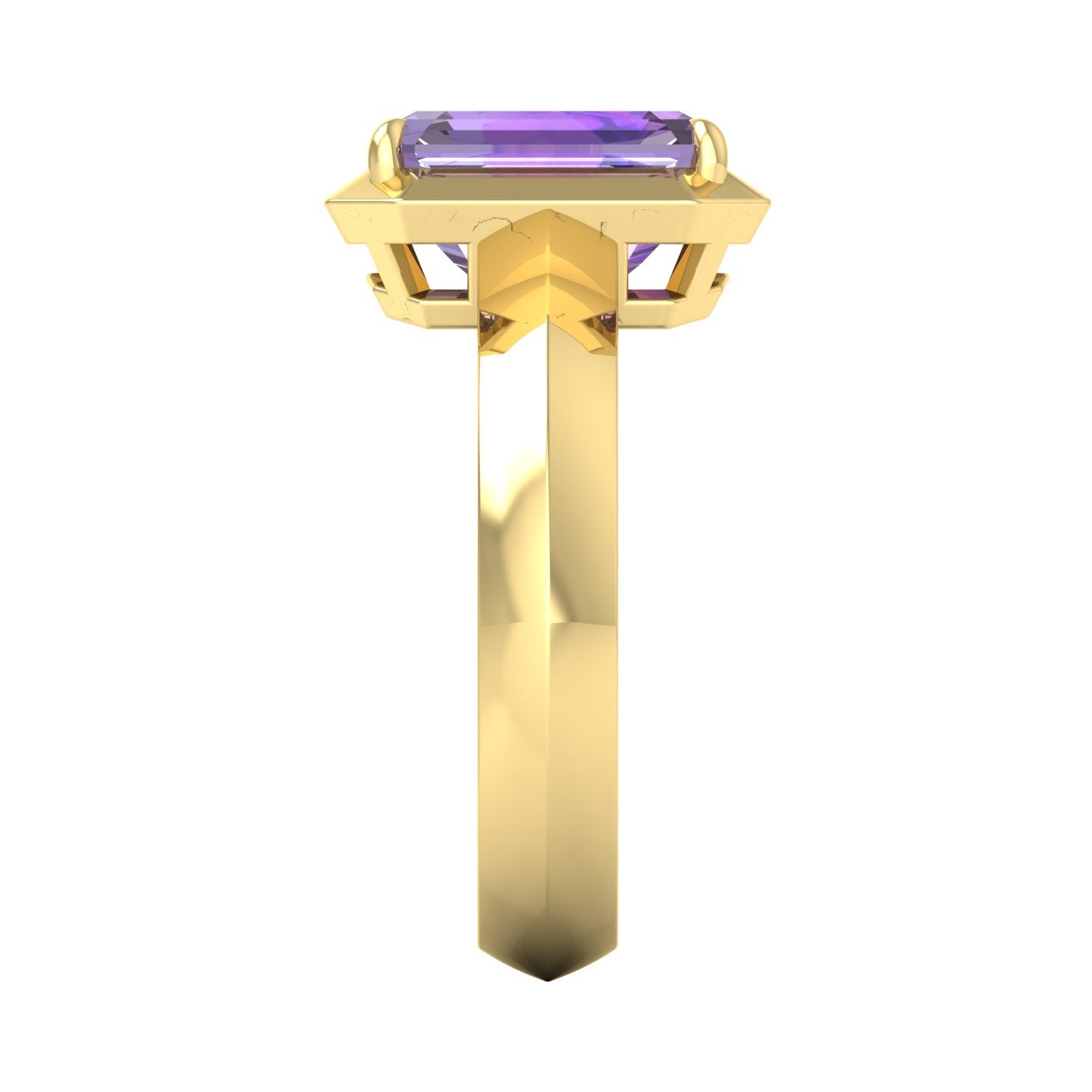Amethyst Bezel Ring