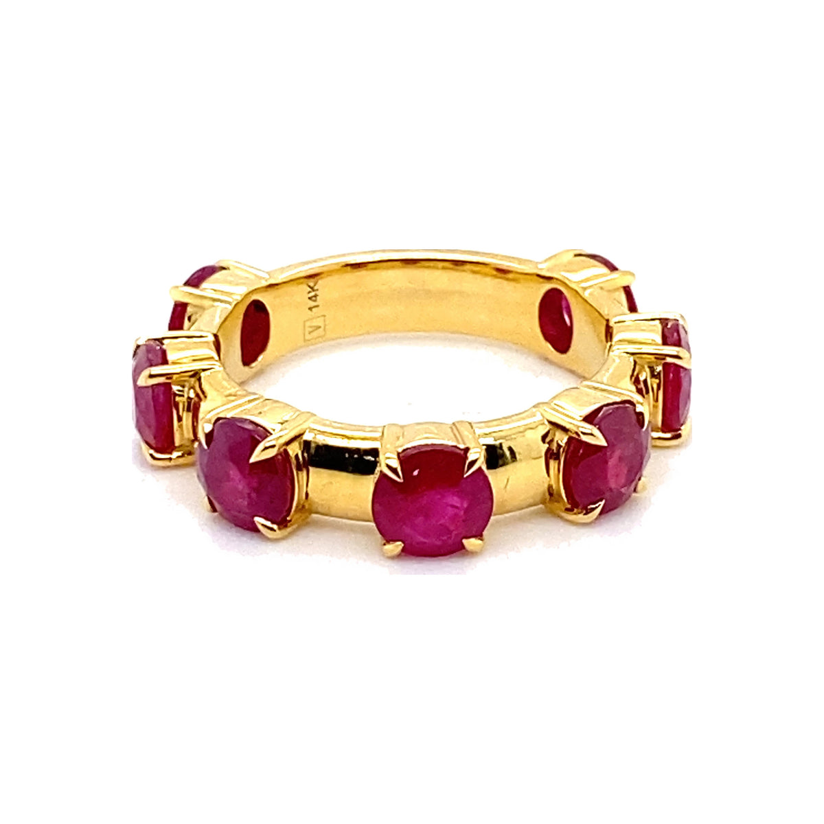 Ruby Floating Half Eternity Band