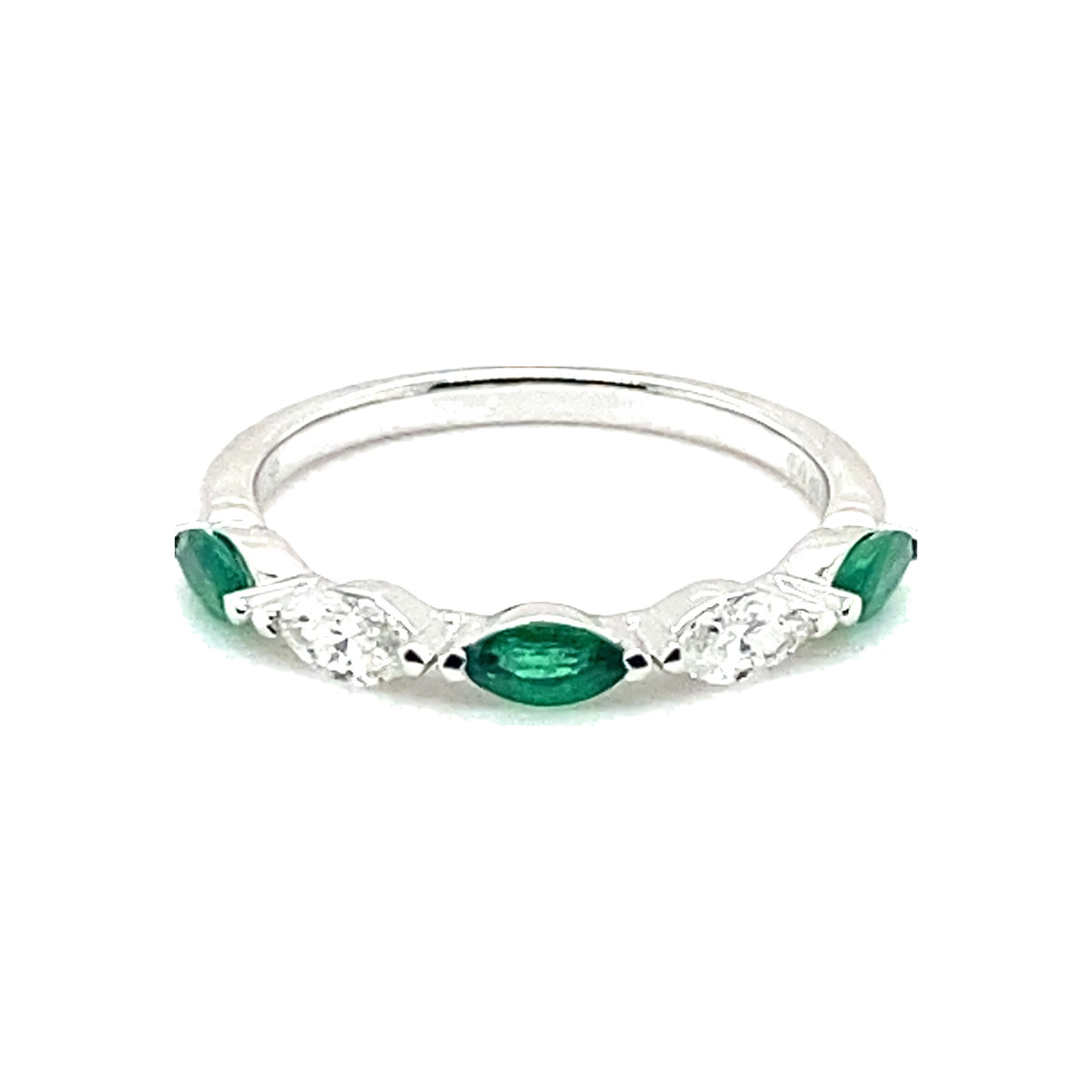 Emerald and Diamond Alternating Floating Band