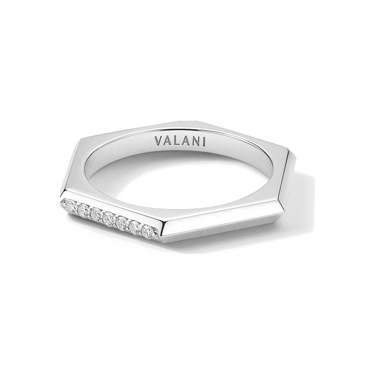 Diamond Pave Hexagon Band