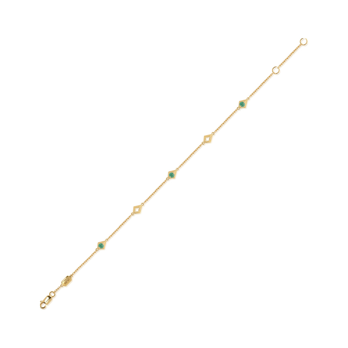 Emerald Station Chain Bracelet