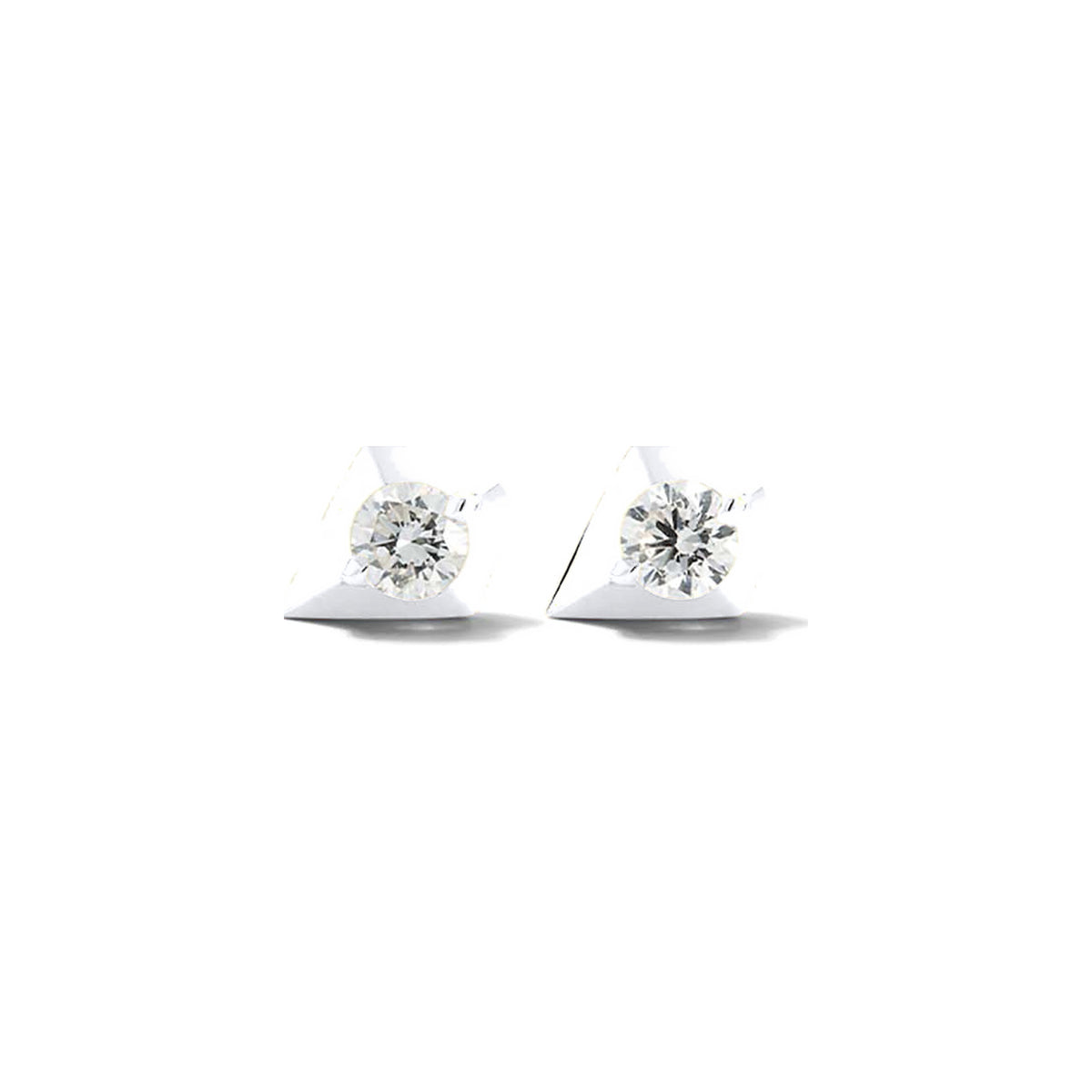 Diamond Geometric Stud Earrings