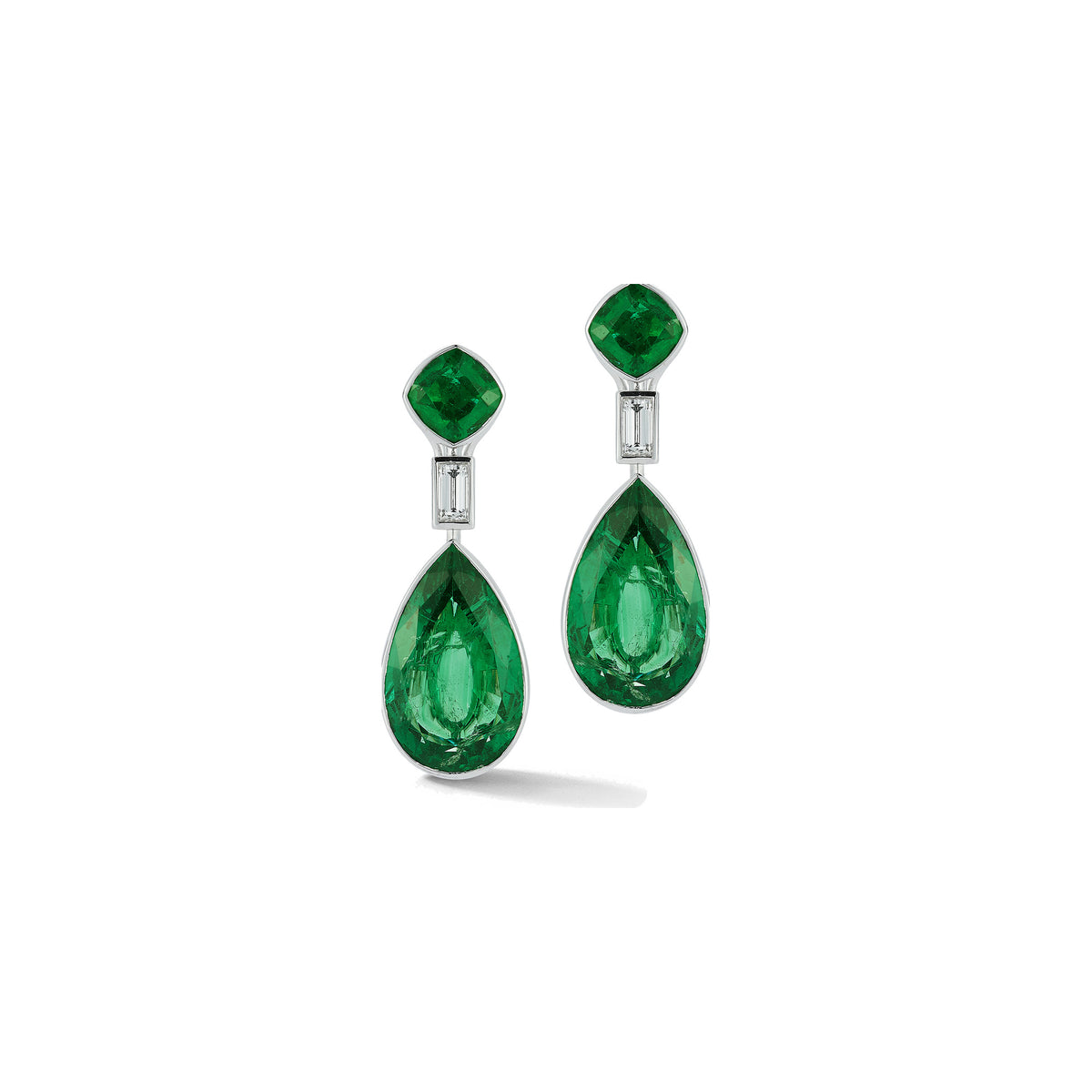 Emerald and Diamond Earrings