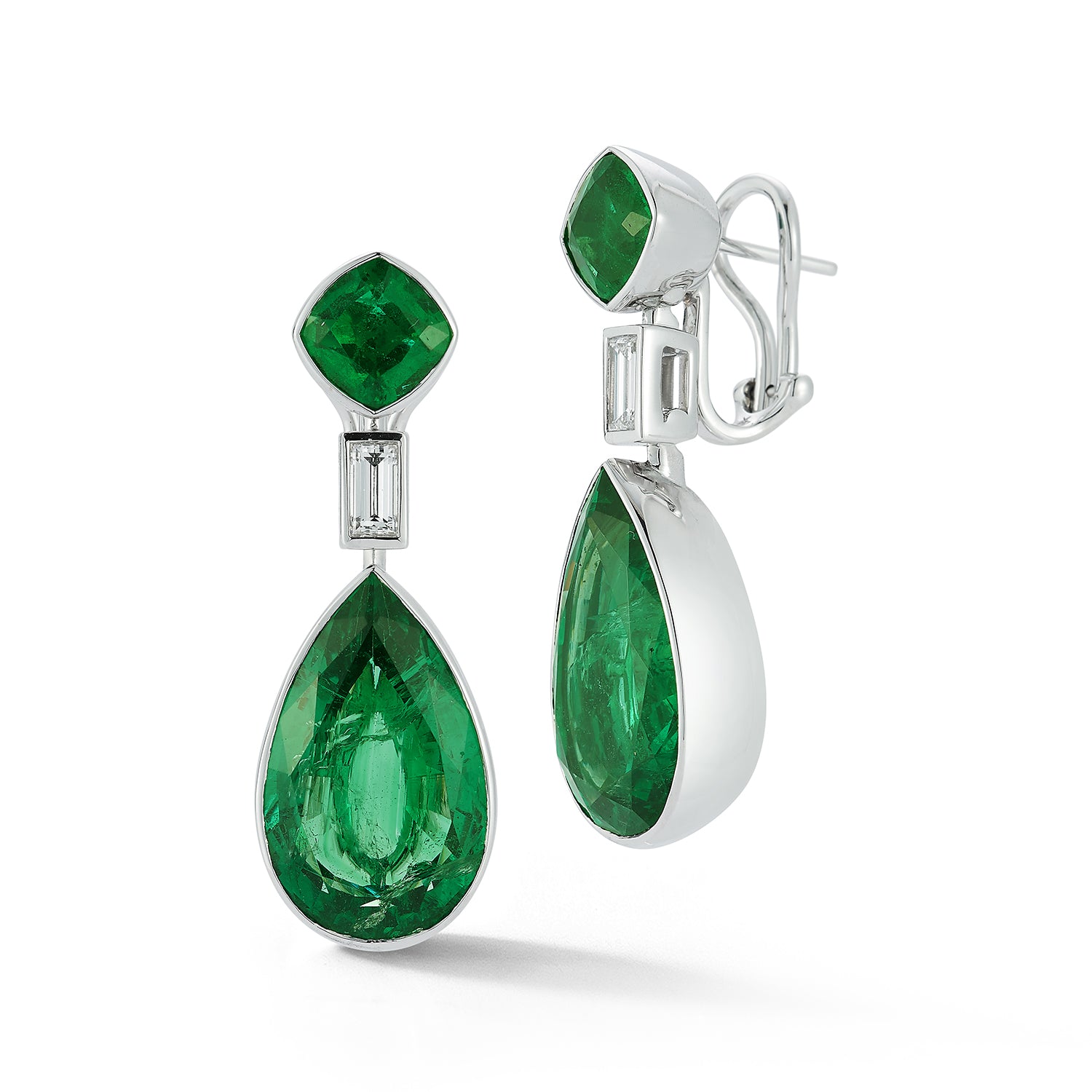 Emerald and Diamond Earrings