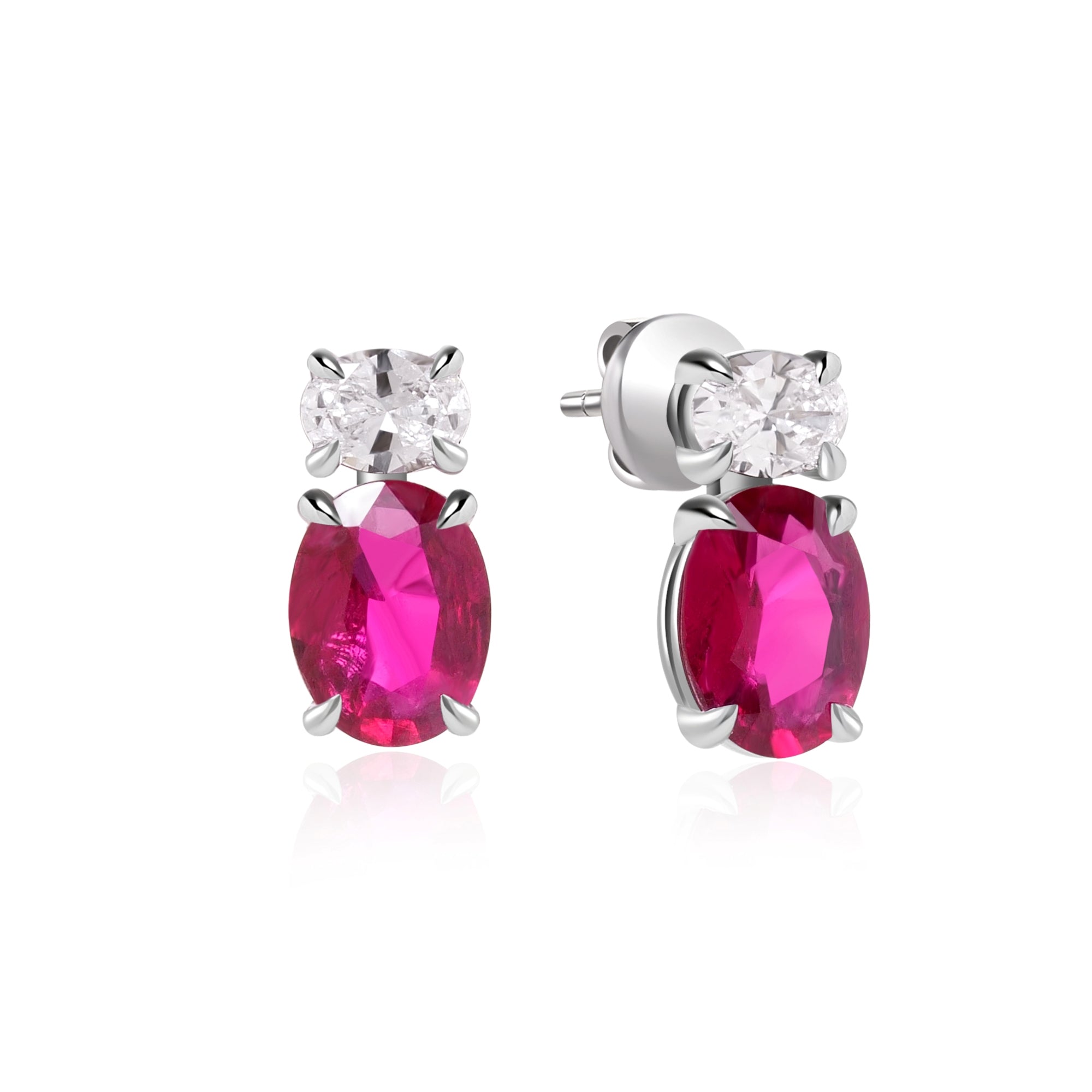 Ruby and Diamond Earrings