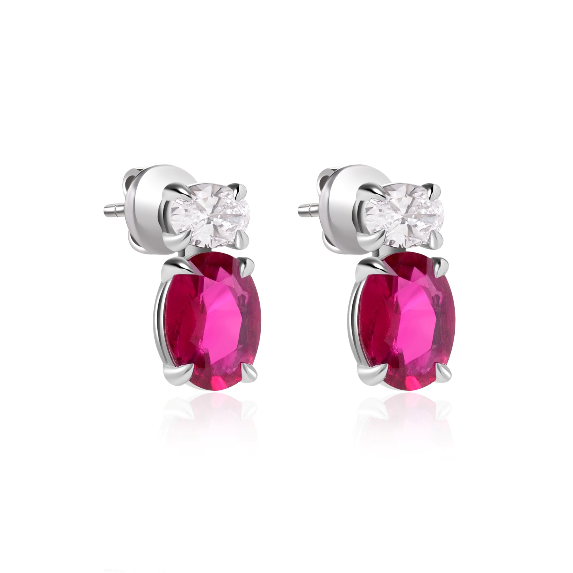 Ruby and Diamond Earrings
