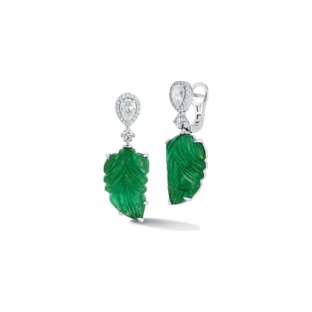 Emerald and Diamond Earrings