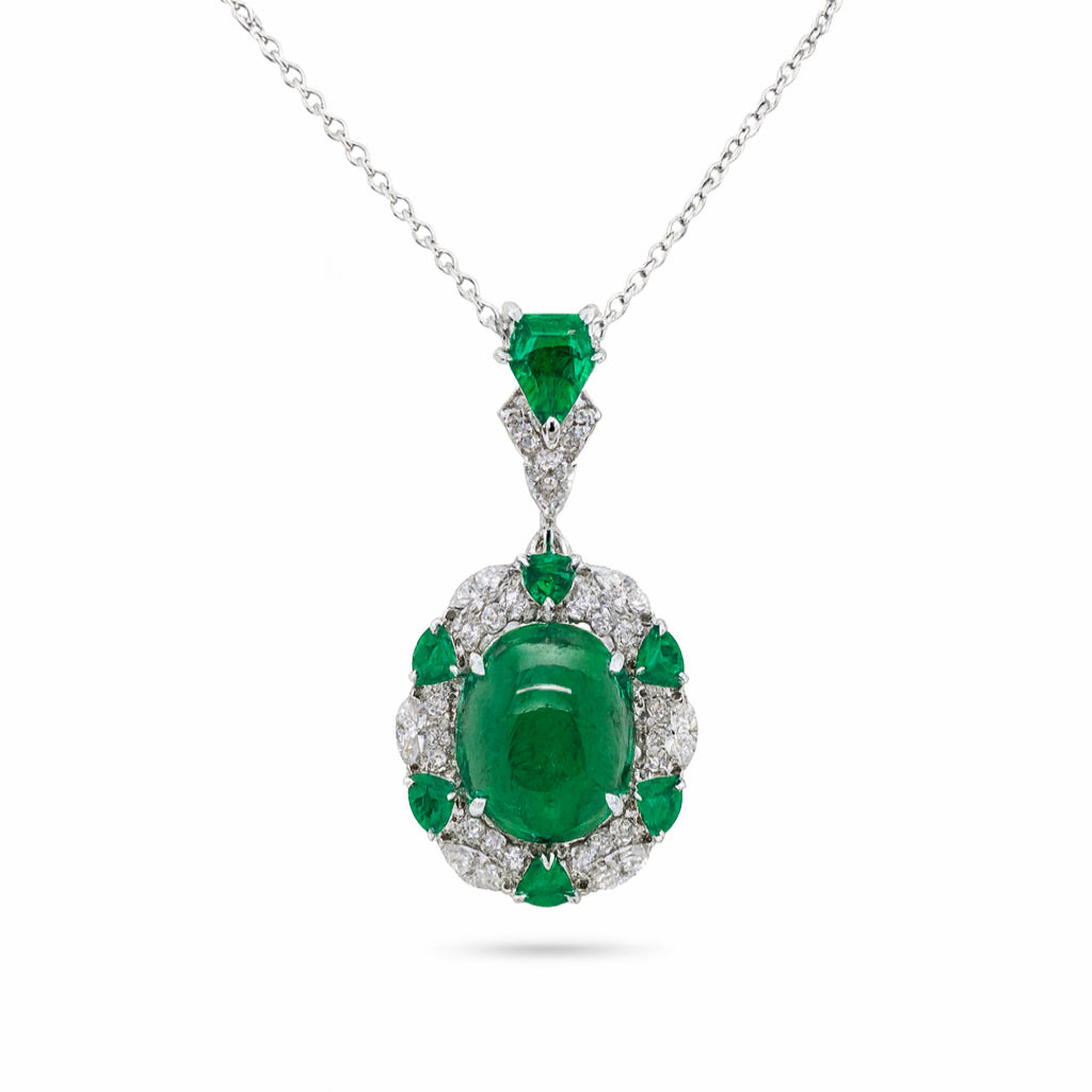 Emerald and Diamond Pendant