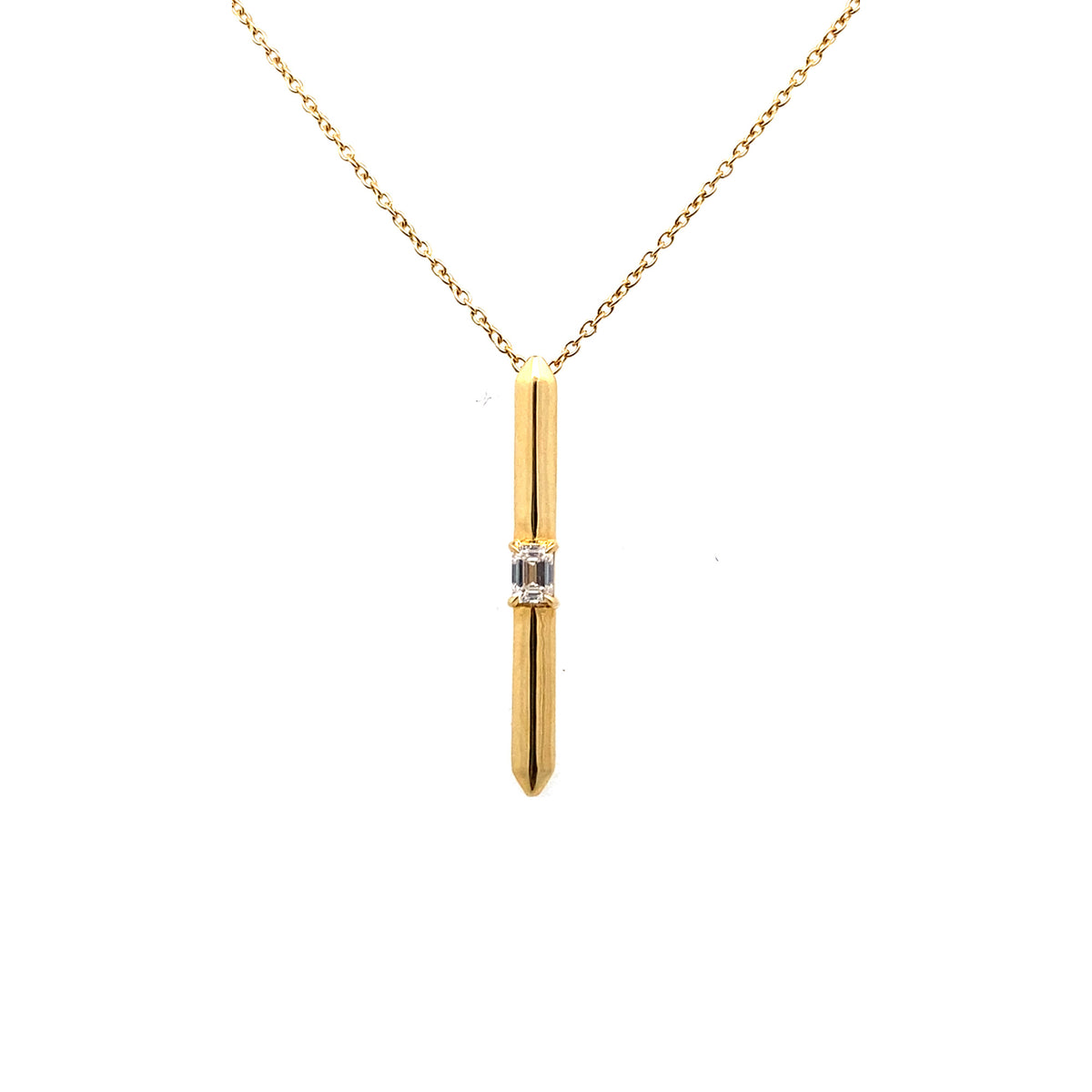 Diamond Vertical Bar Pendant
