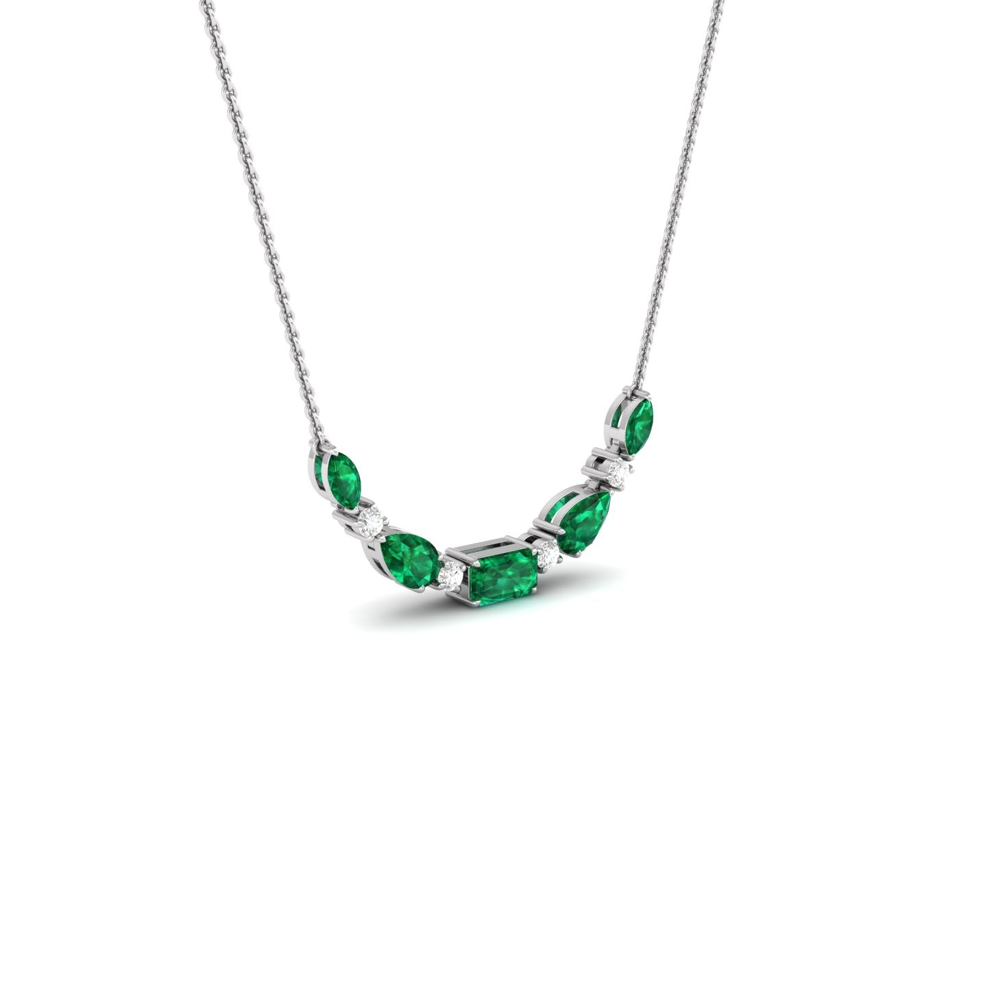 Emerald and Diamond Necklace