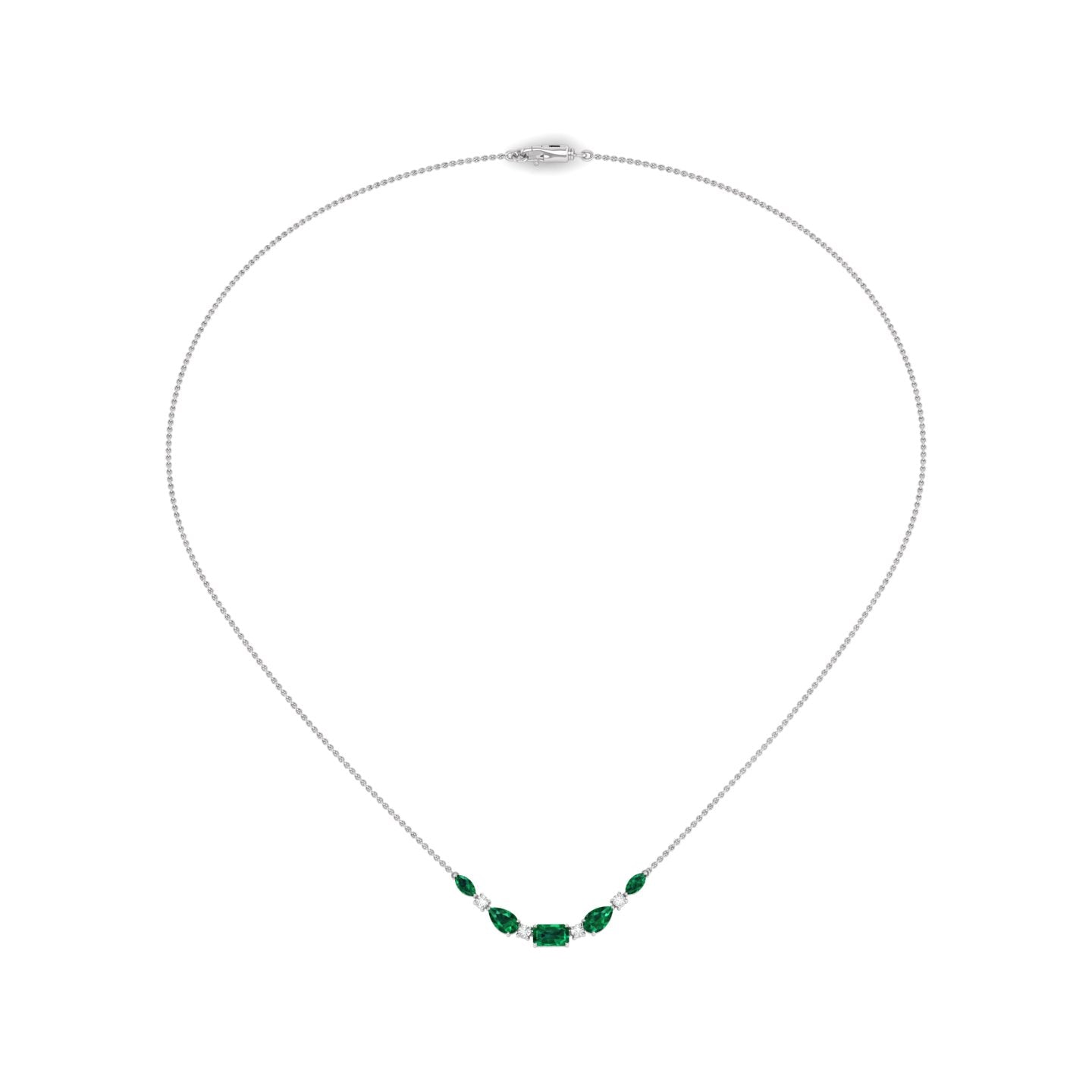 Emerald and Diamond Necklace