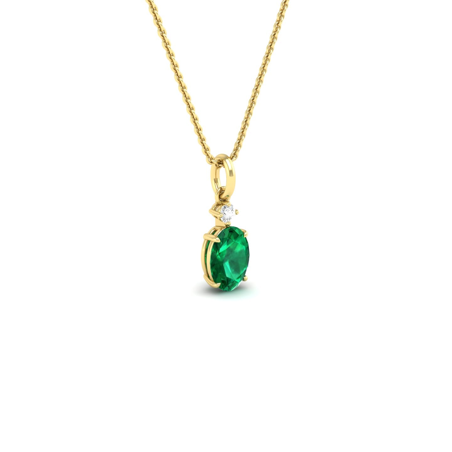 Emerald and Diamond Pendant