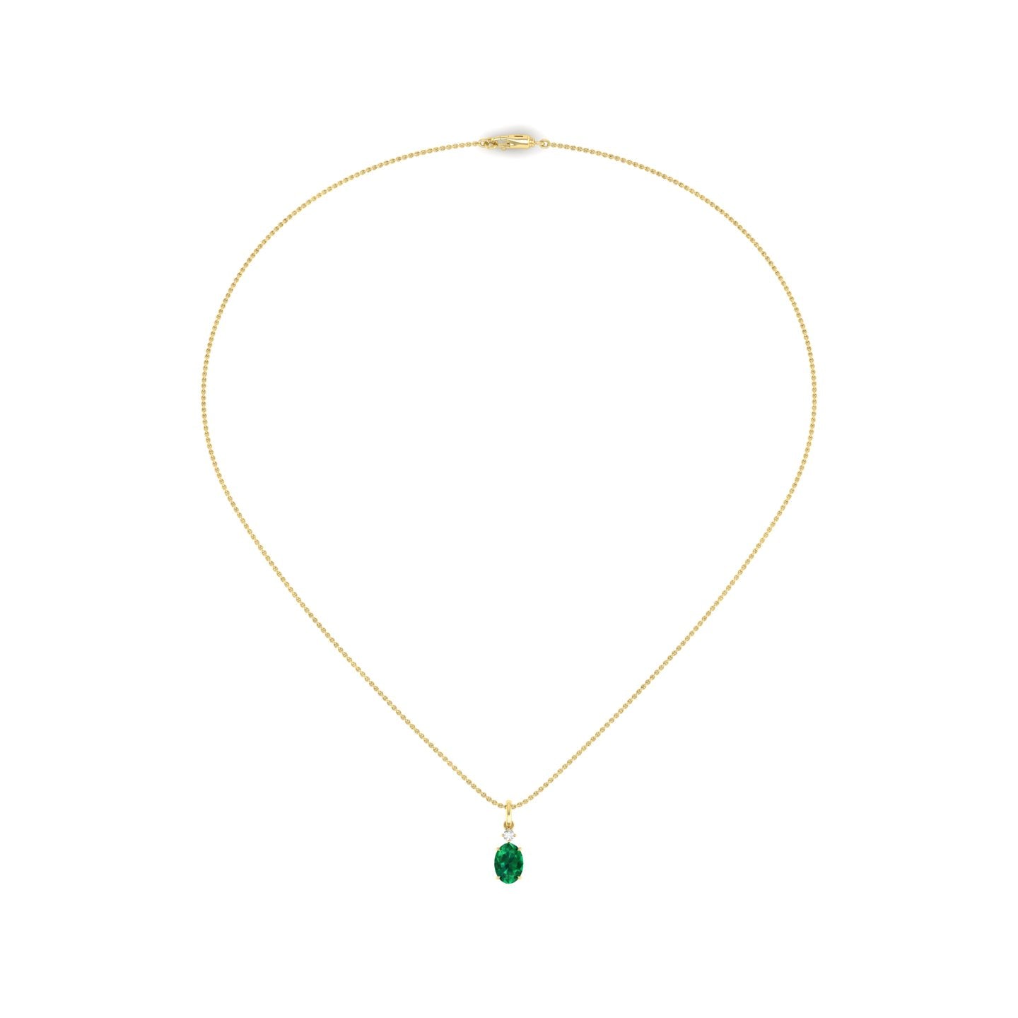 Emerald and Diamond Pendant