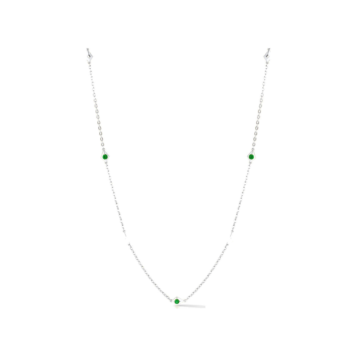 Emerald Station Chain Necklace
