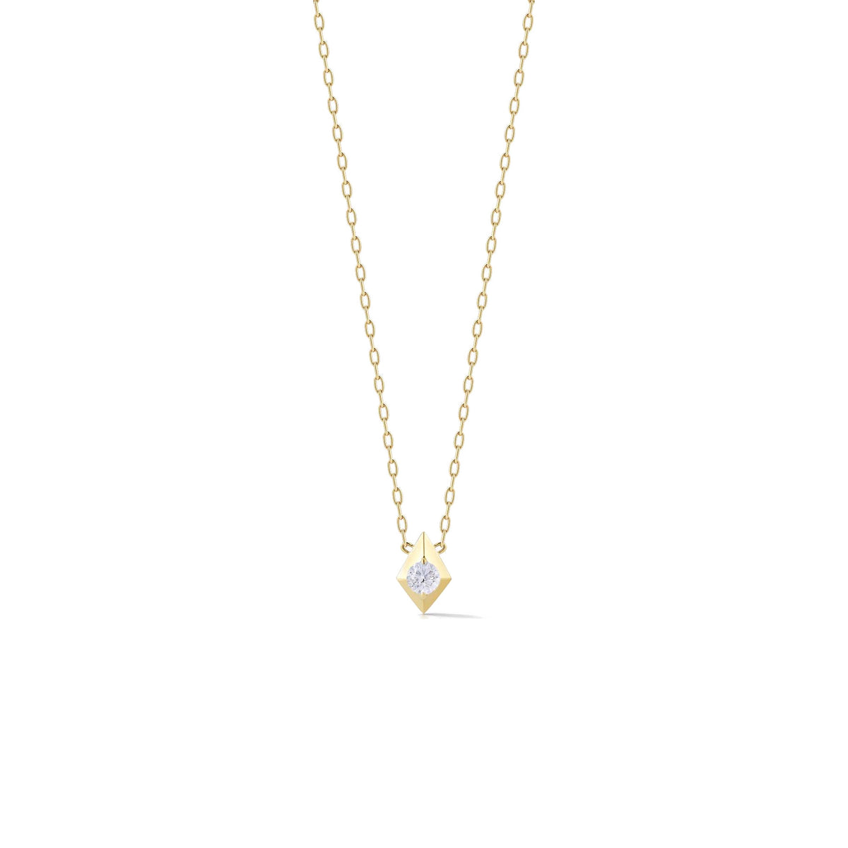 Diamond Geometric Pendant Necklace