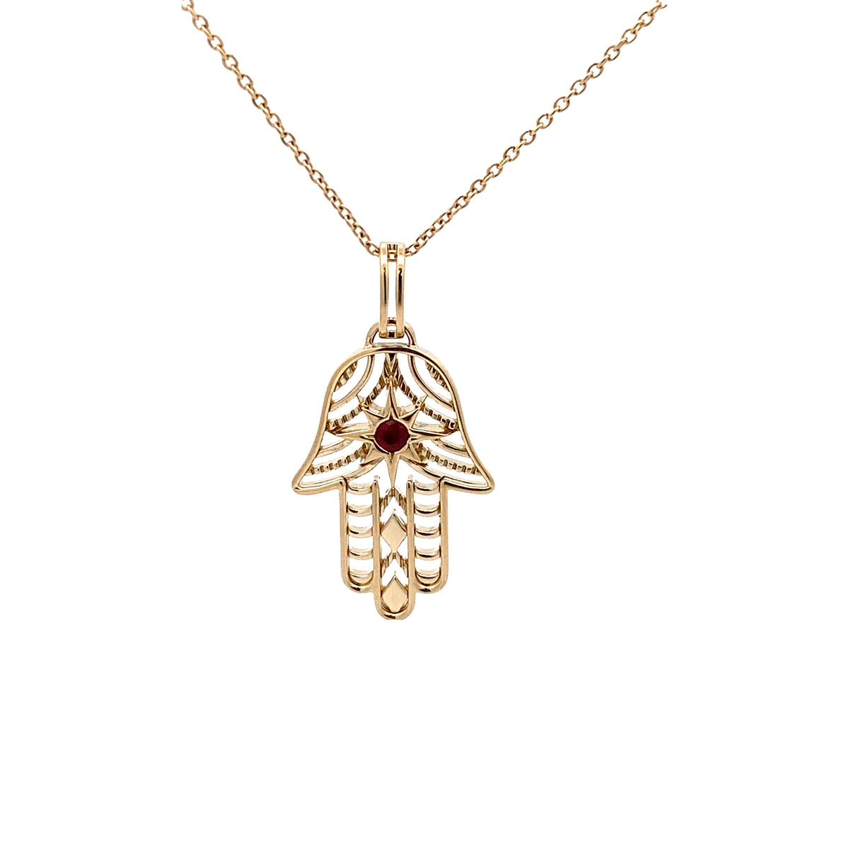 Ruby Hamza Necklace