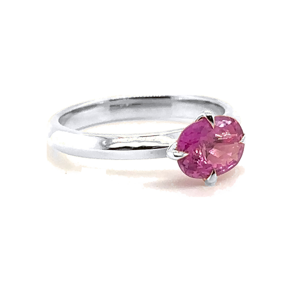 Pink Sapphire Solitaire Ring