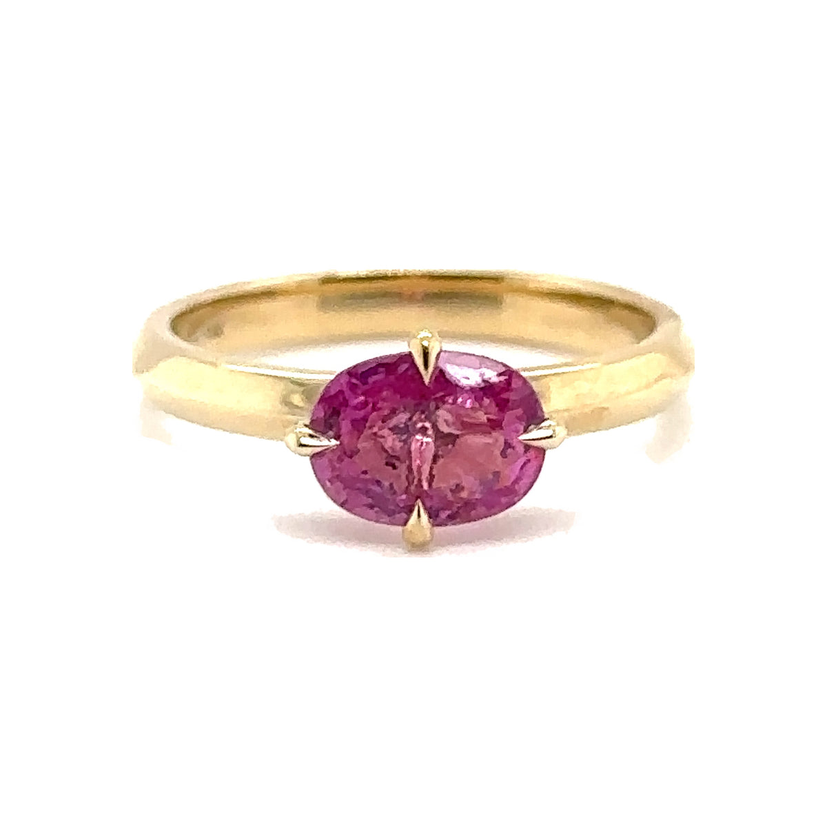 Pink Sapphire Solitaire Ring