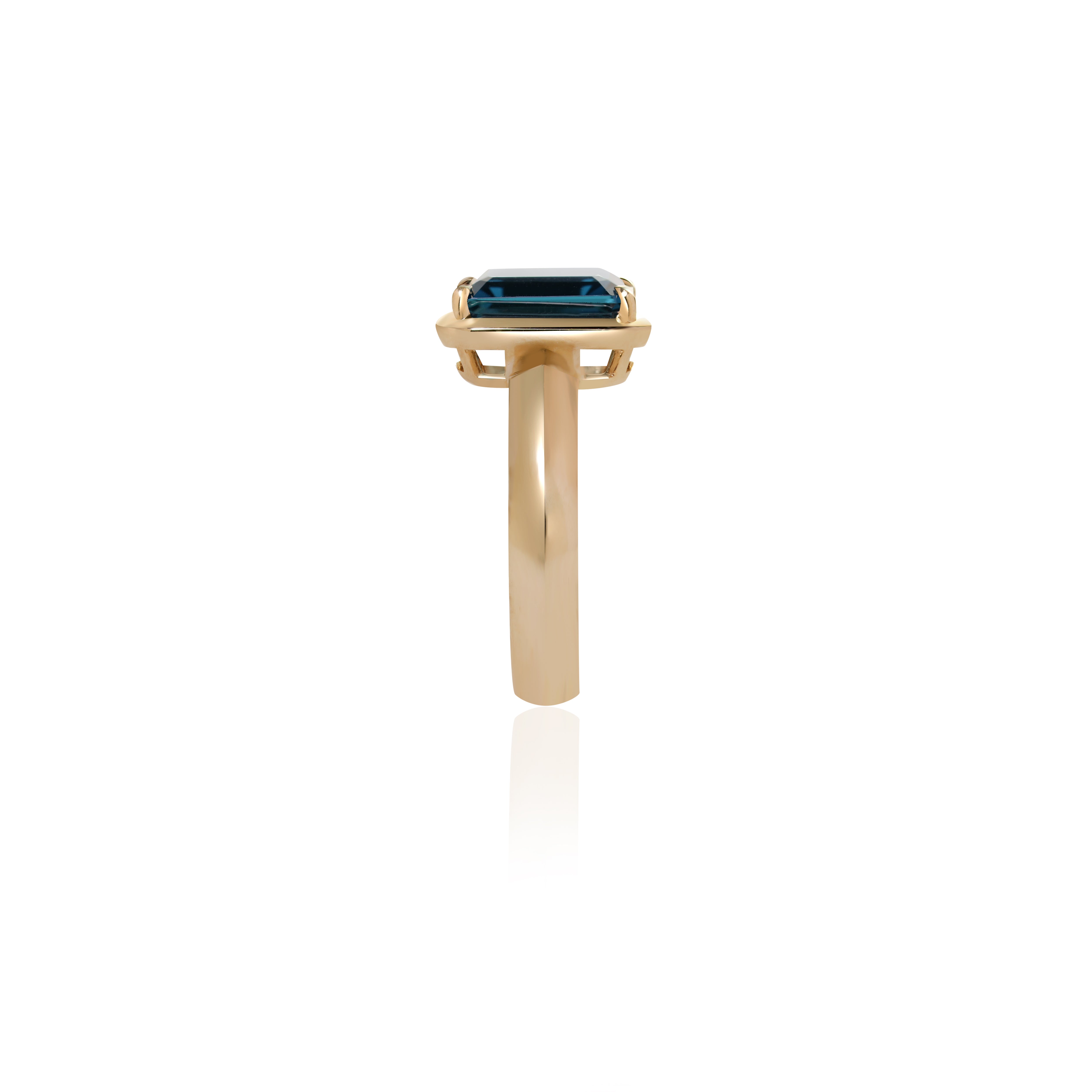 London Blue Topaz Bezel Ring