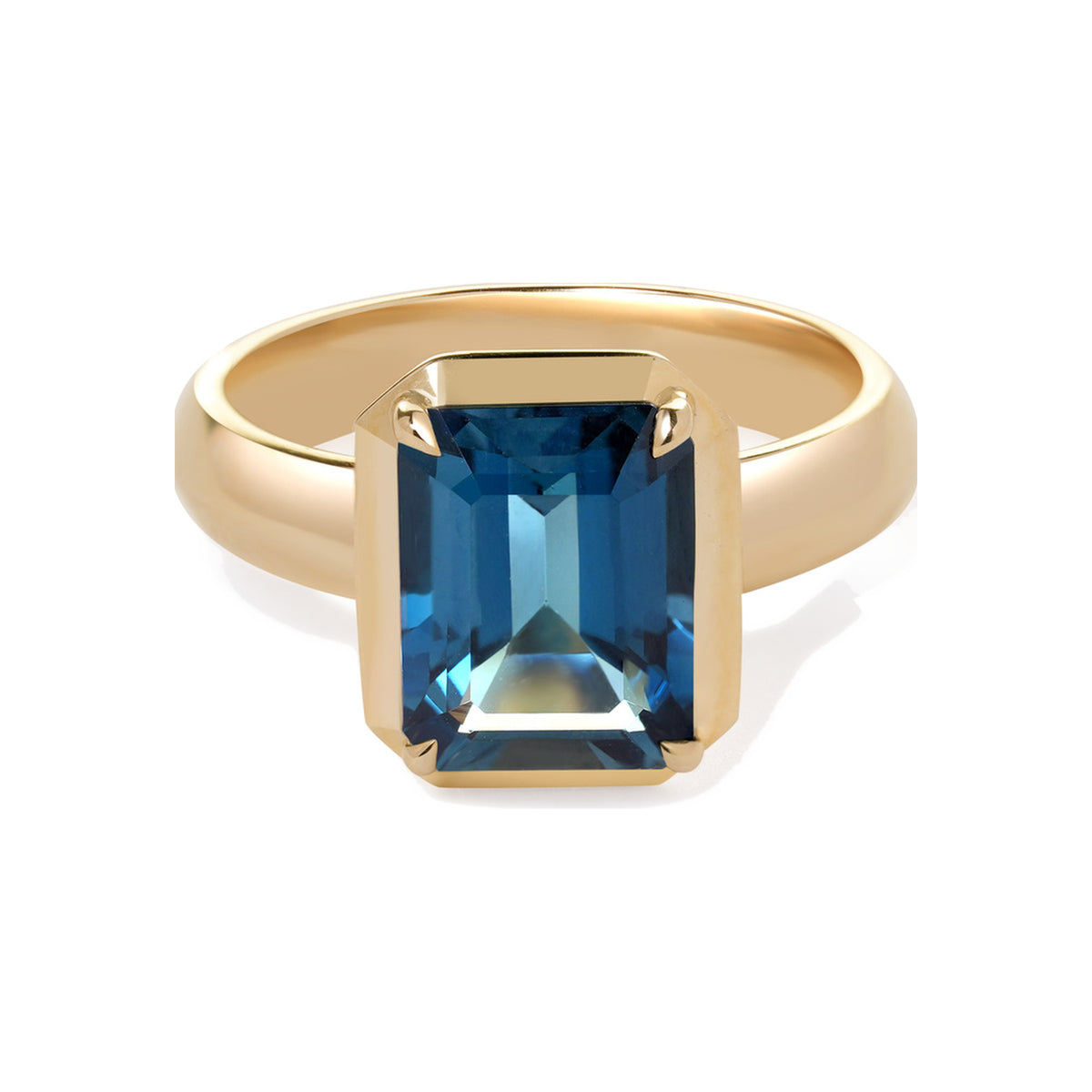 London Blue Topaz Bezel Ring