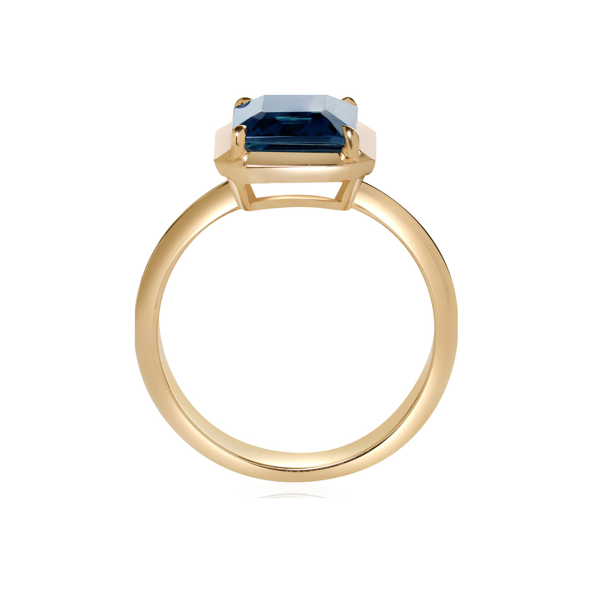London Blue Topaz Bezel Ring