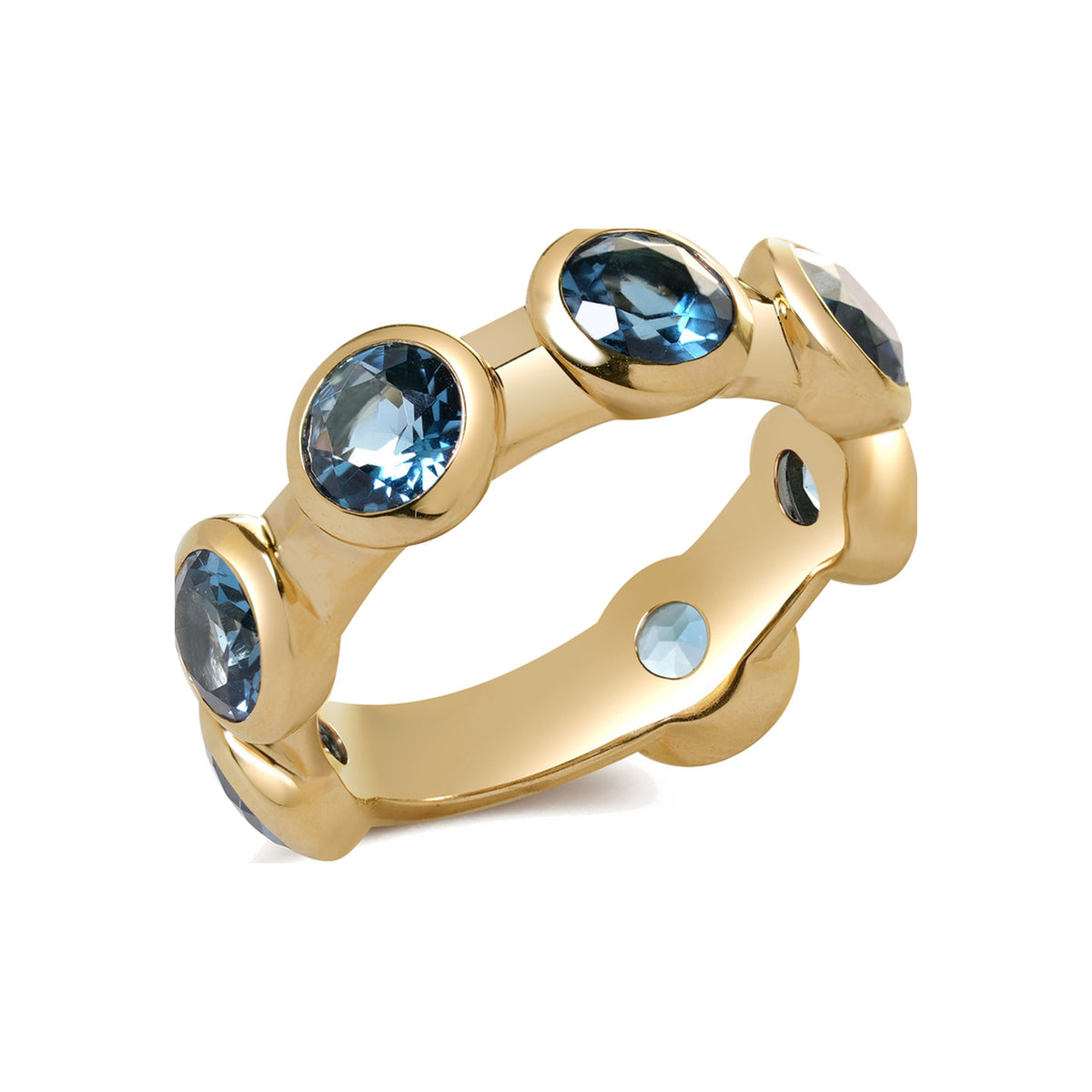 London Blue Topaz Bezel Band