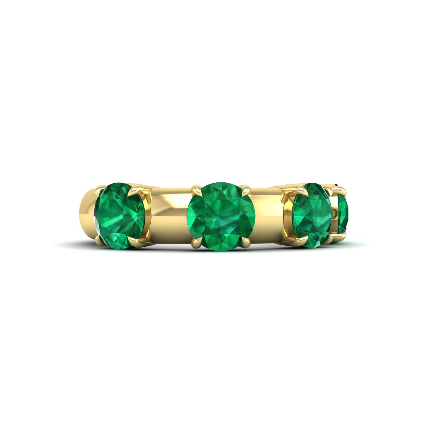 Emerald Floating Half Eternity Band