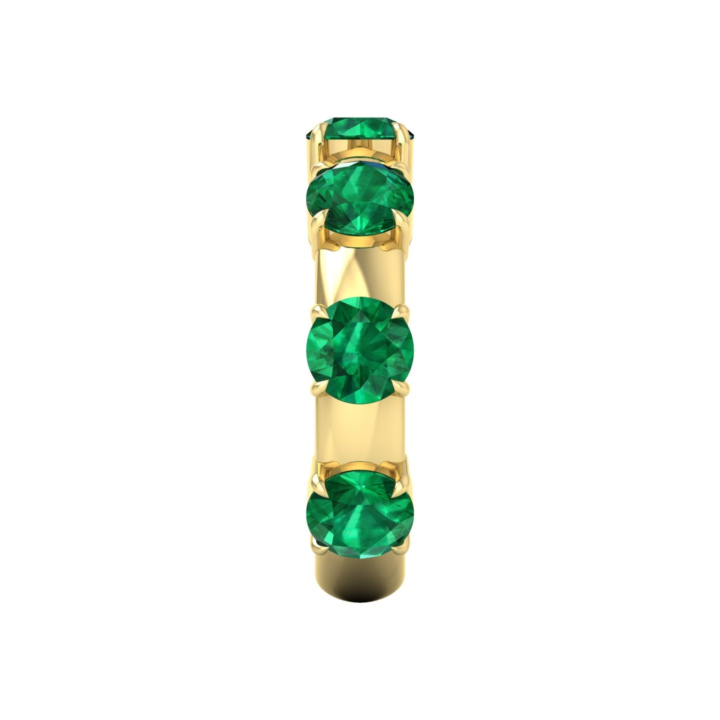 Emerald Floating Half Eternity Band
