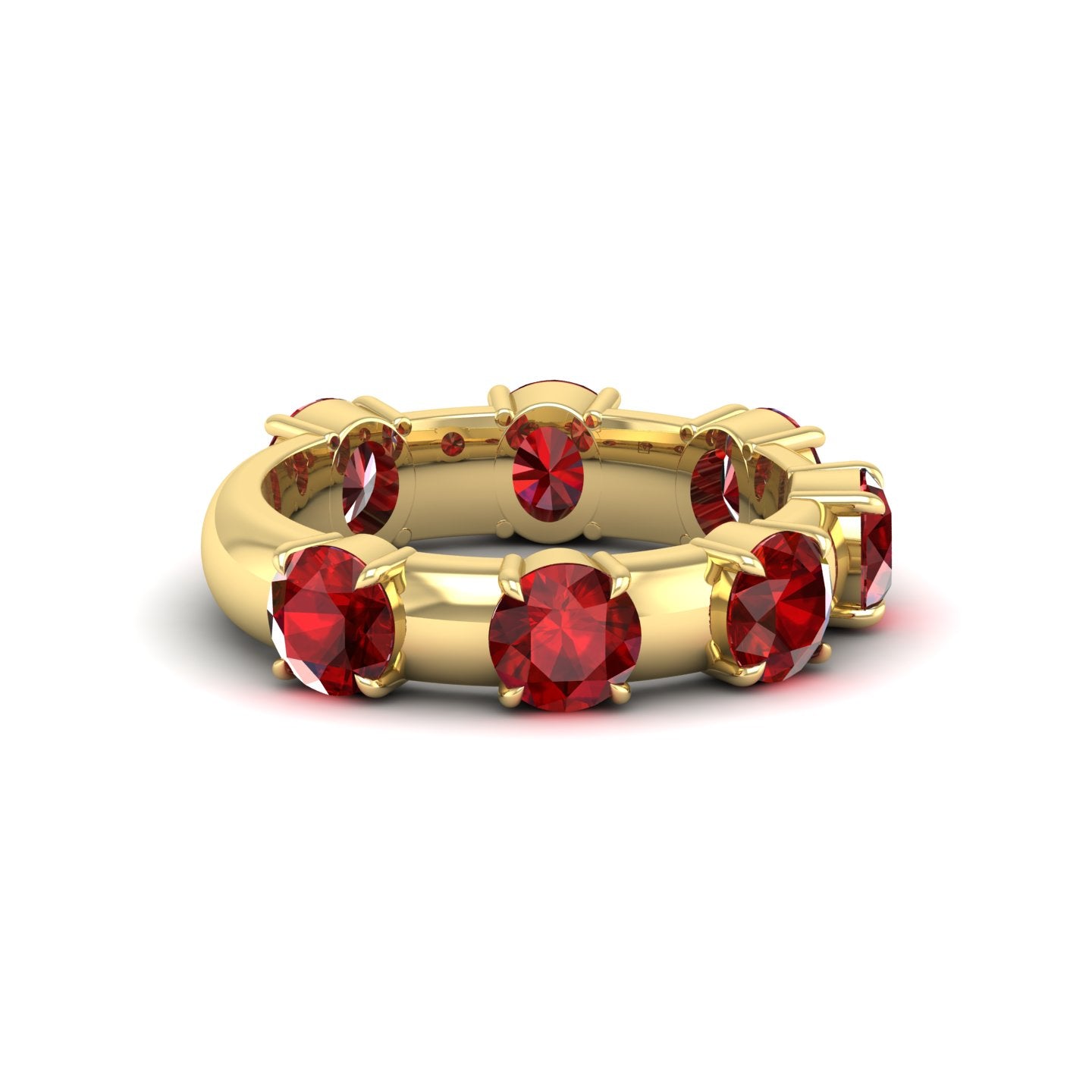 Ruby Floating Half Eternity Band